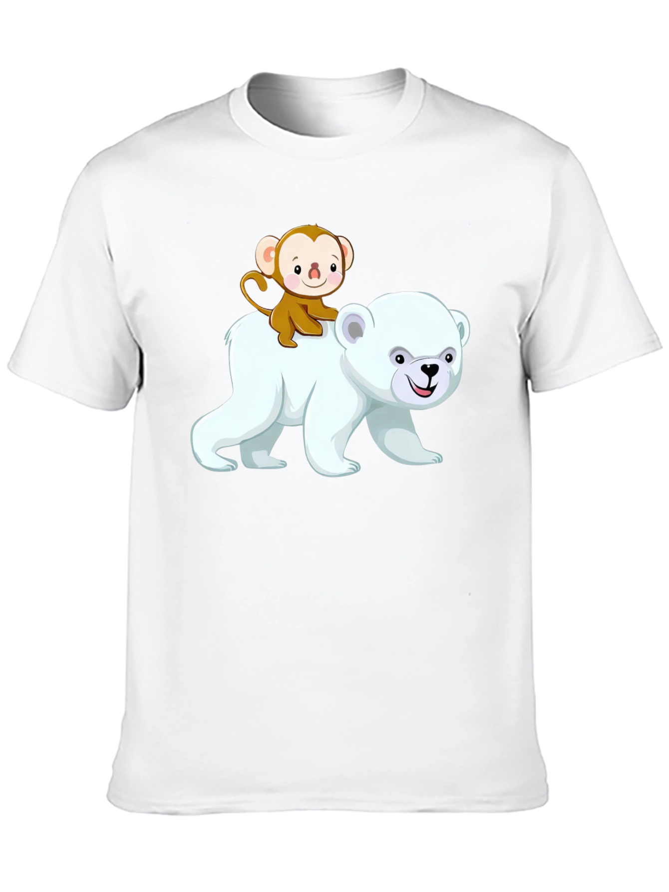 Monkey Riding a Bear Graphic T-Shirt