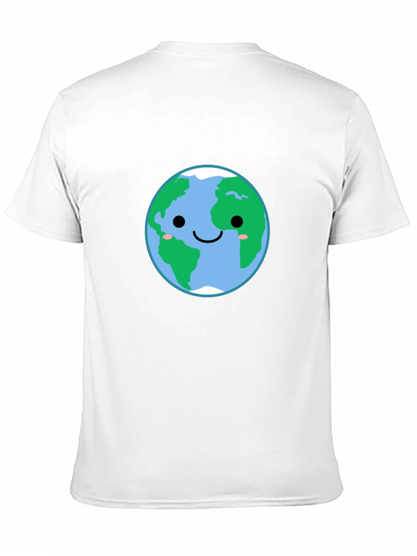 Earth Smiling Face Graphic Tee - Black
