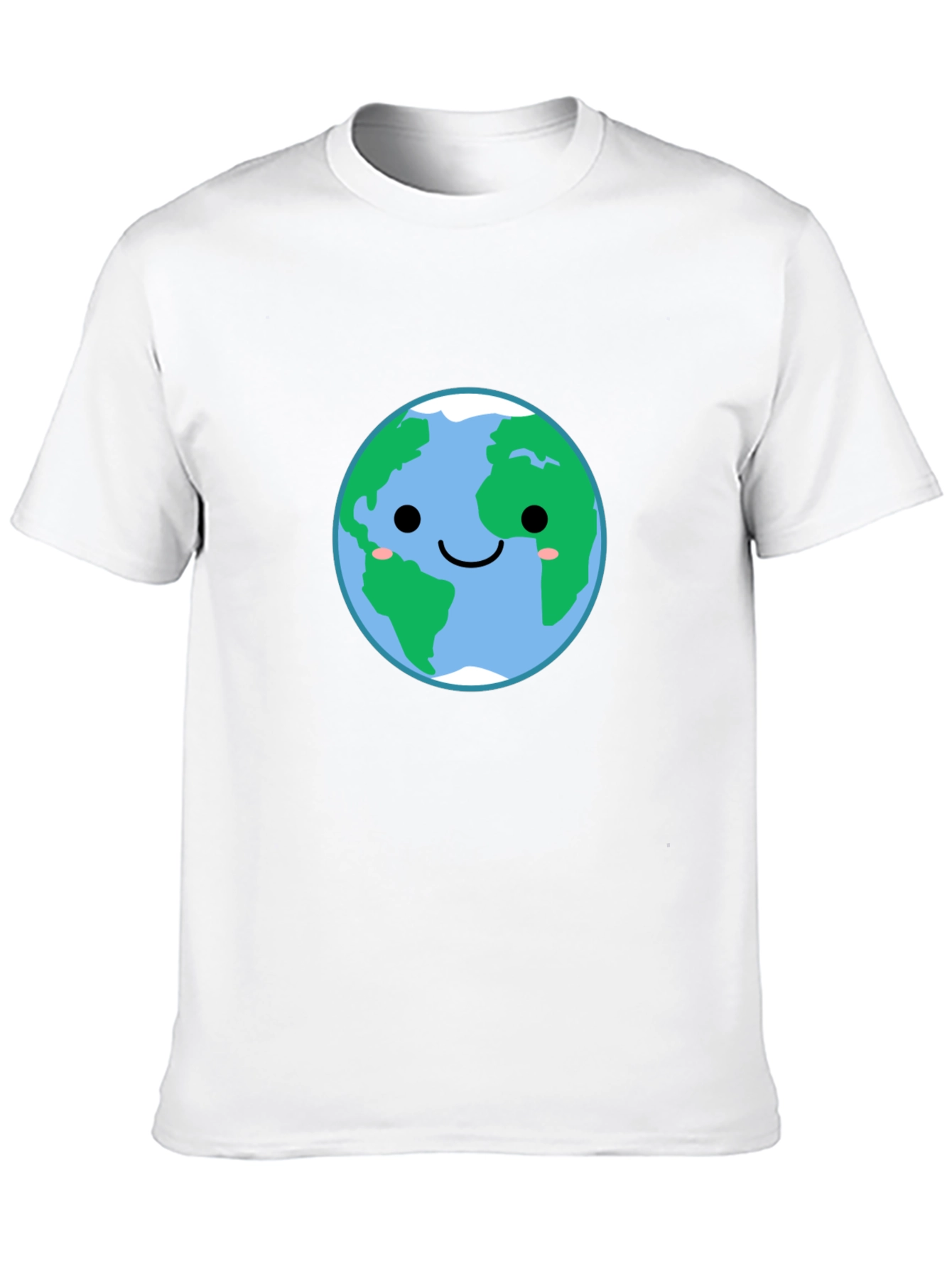 Earth Smiling Face Graphic Tee - Black