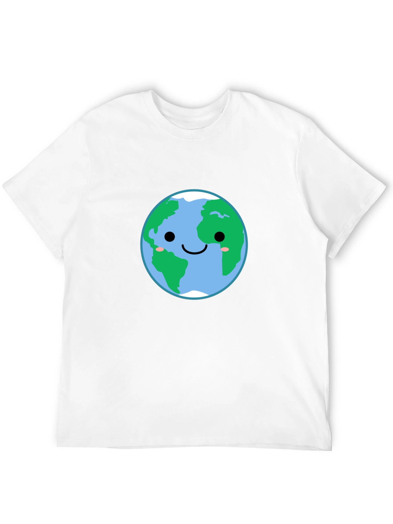 Earth Smiling Face Graphic Tee - Black