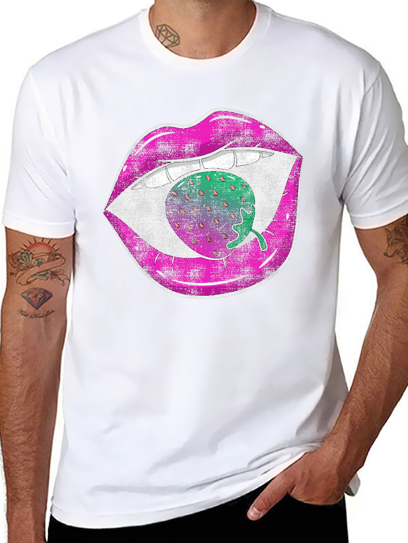 Strawberry Lips Graphic T-Shirt
