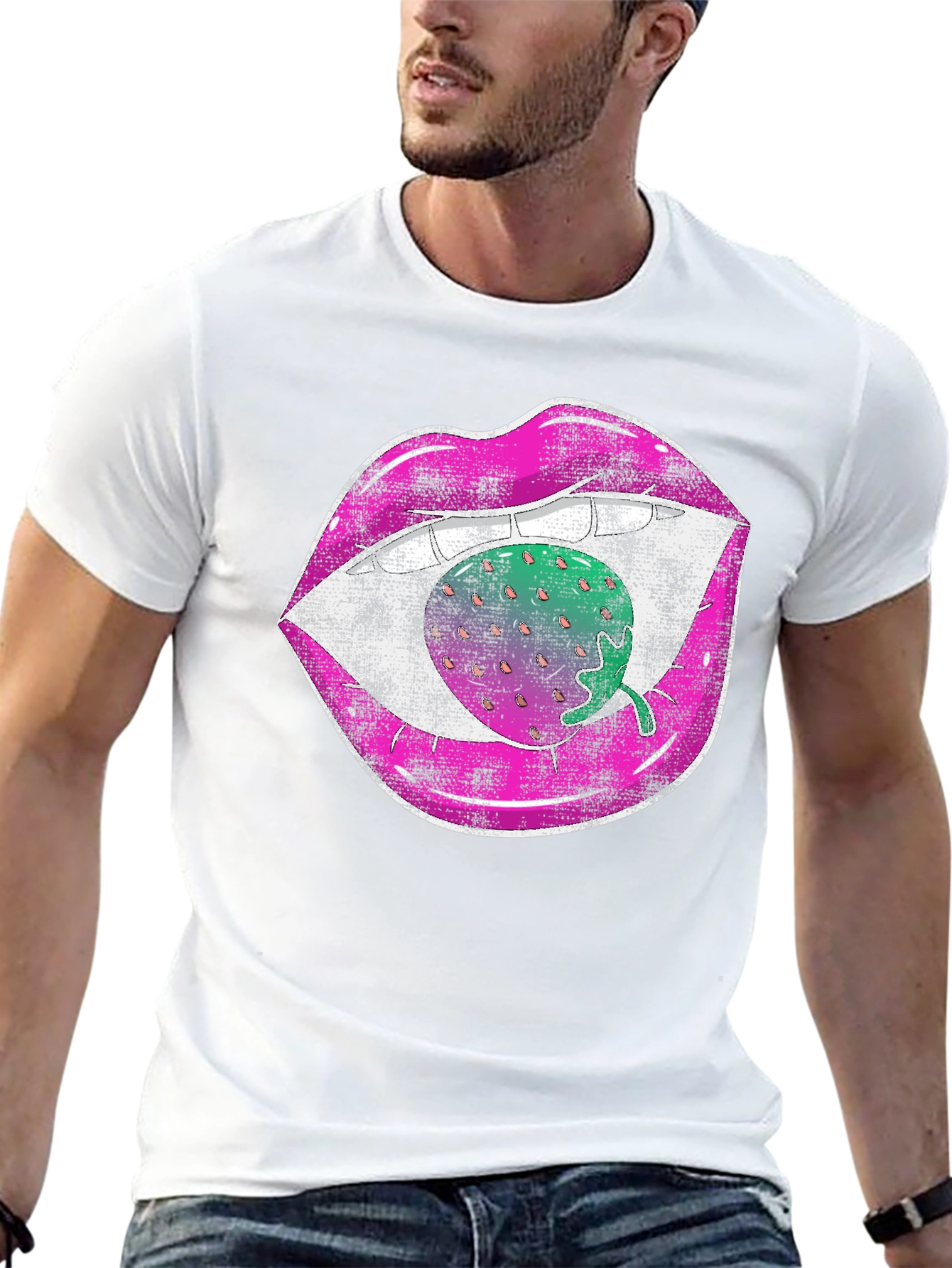 Strawberry Lips Graphic T-Shirt