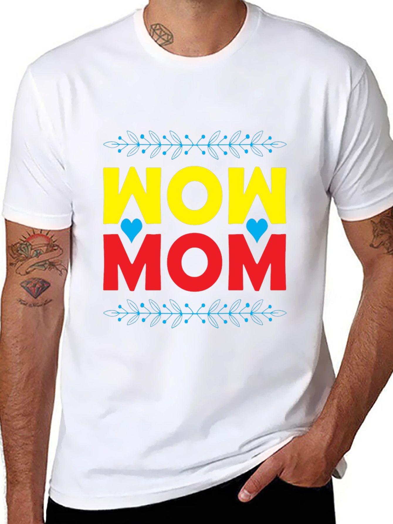 WOW MOM Graphic Tee - Mothers Day Gift