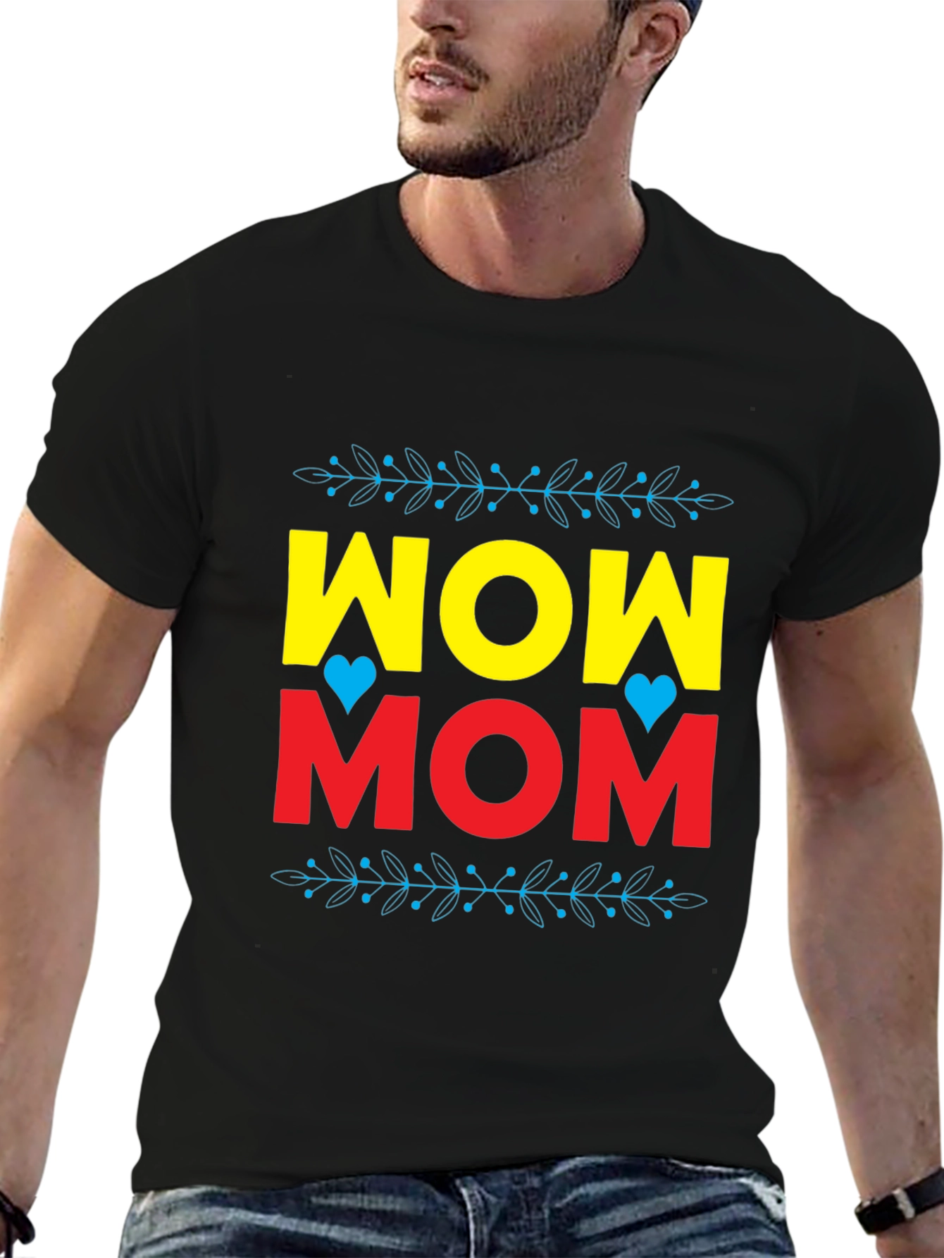 WOW MOM Graphic Tee - Mothers Day Gift