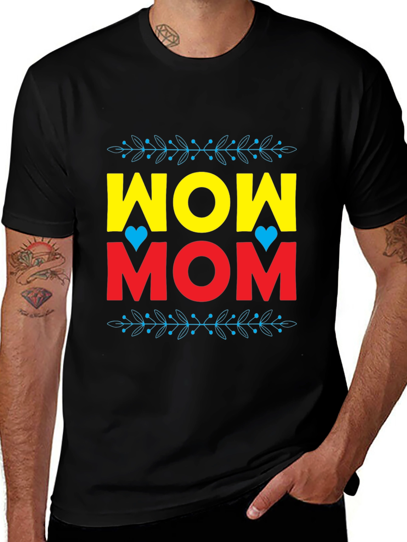 WOW MOM Graphic Tee - Mothers Day Gift