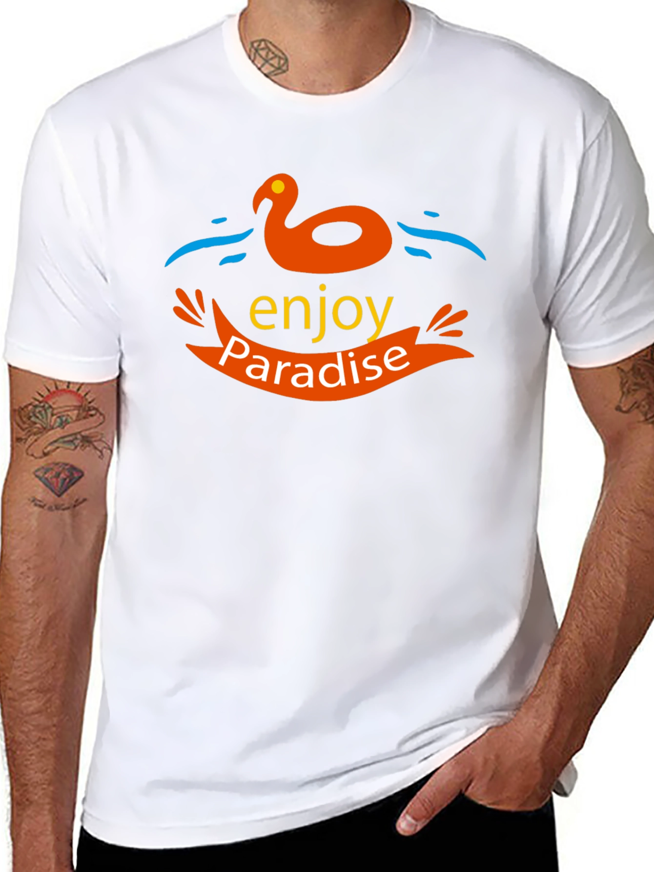 Enjoy Paradise Black T-Shirt