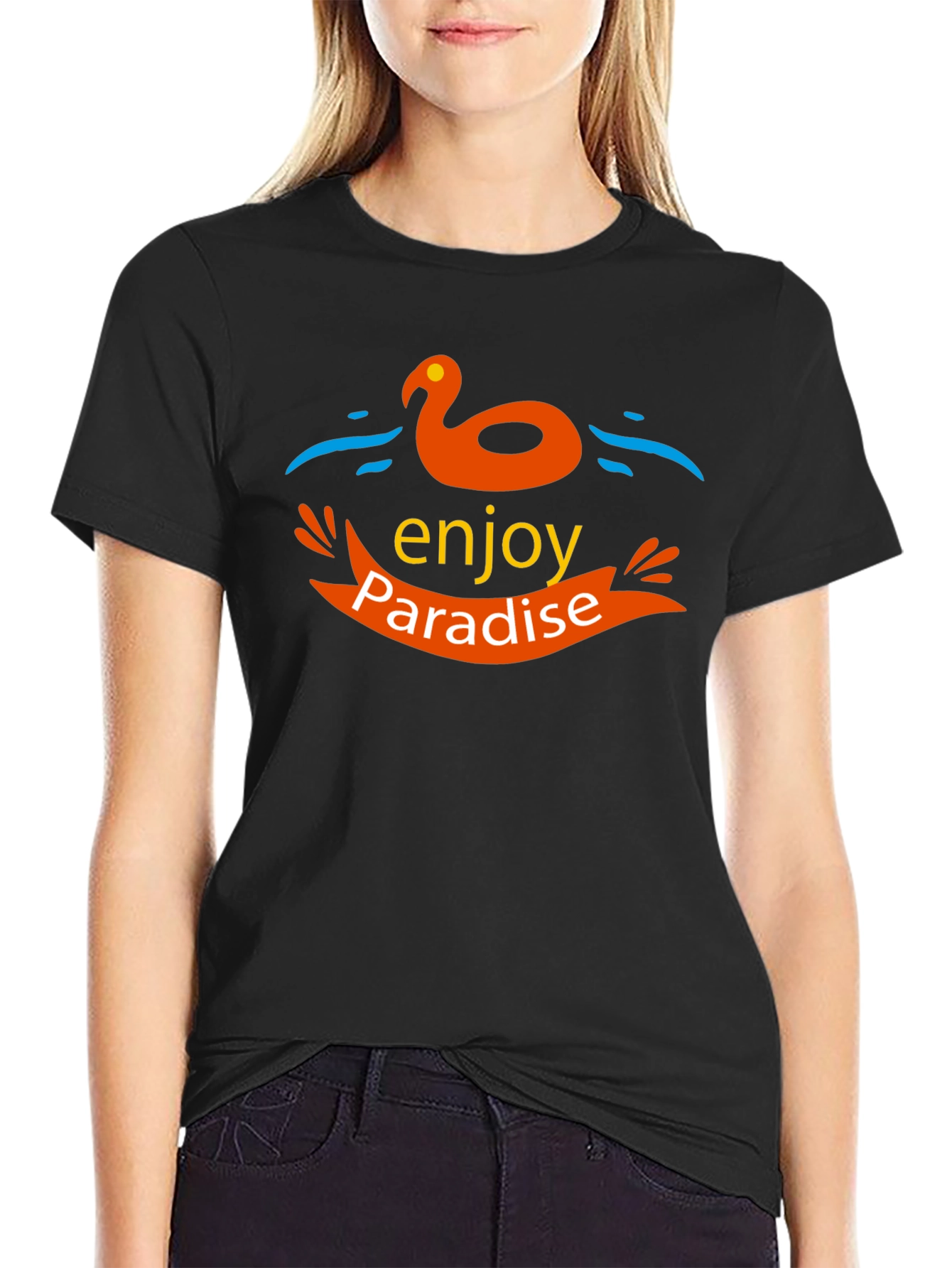 Enjoy Paradise Black T-Shirt