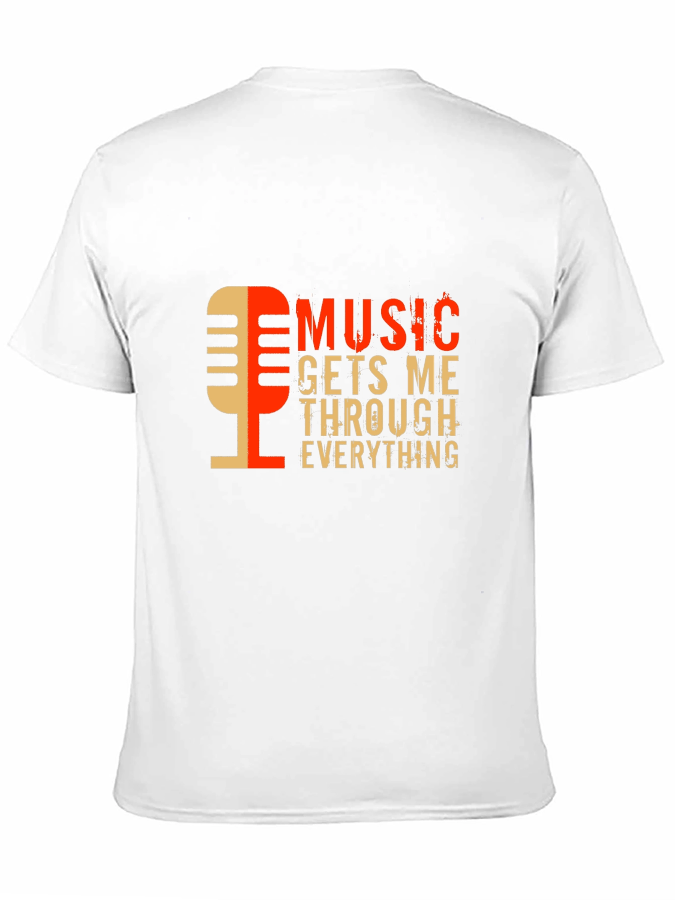 Music Gets Me Through Everything Black Graphic Tee