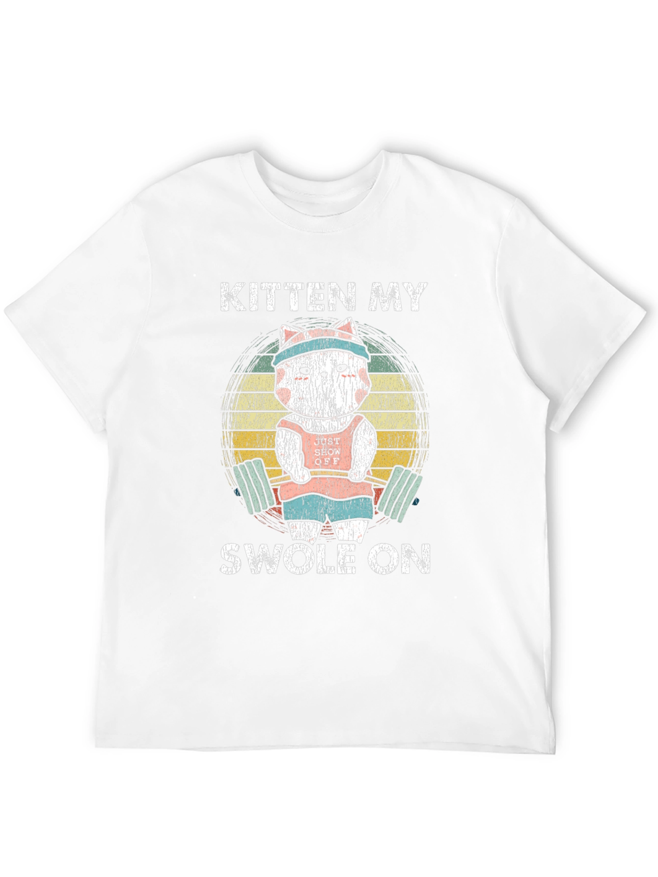 Kitten My Swole On T-Shirt Gym Cat Tee