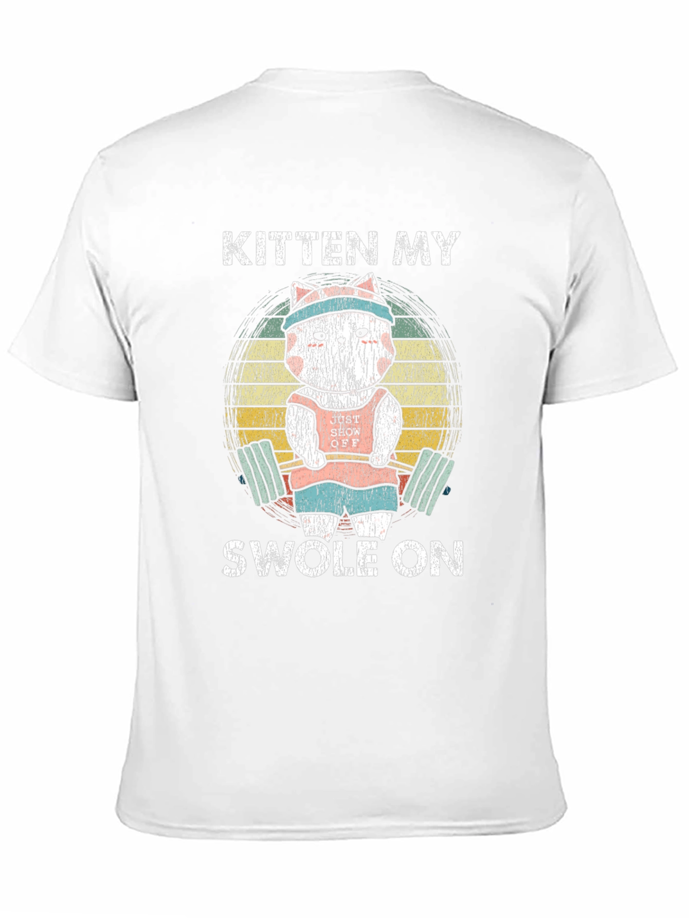 Kitten My Swole On T-Shirt Gym Cat Tee