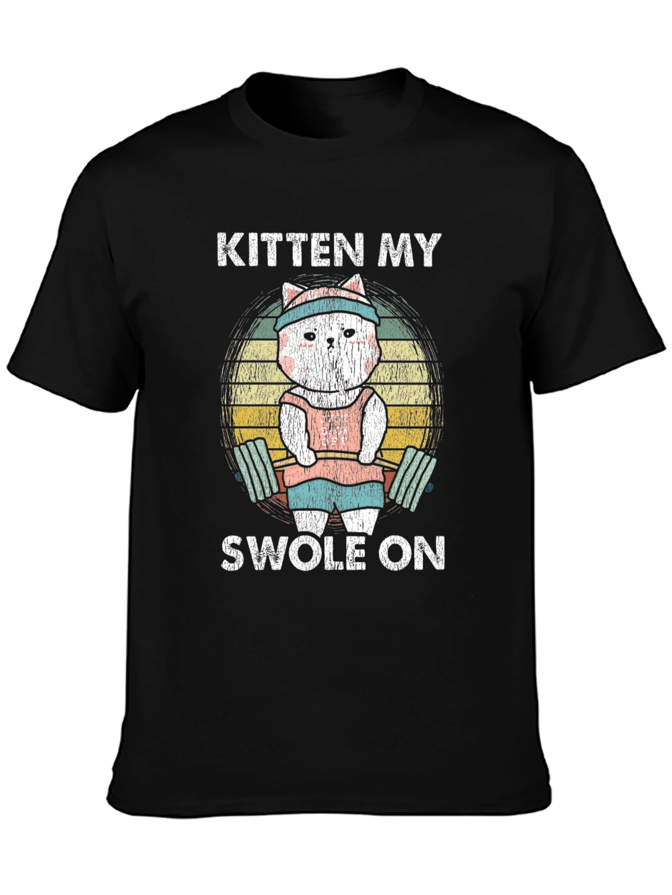 Kitten My Swole On T-Shirt Gym Cat Tee