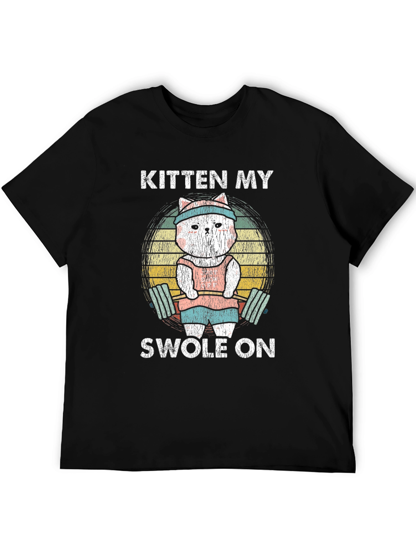 Kitten My Swole On T-Shirt Gym Cat Tee