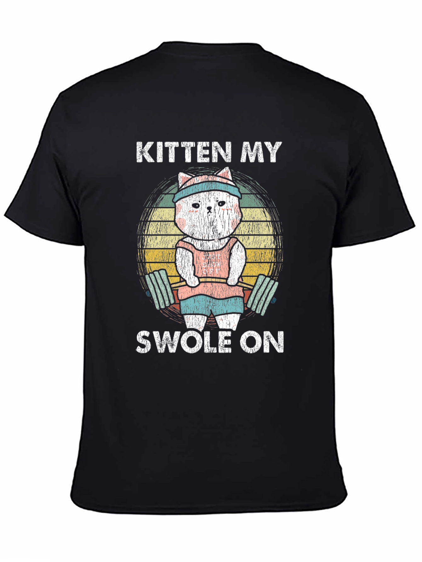 Kitten My Swole On T-Shirt Gym Cat Tee