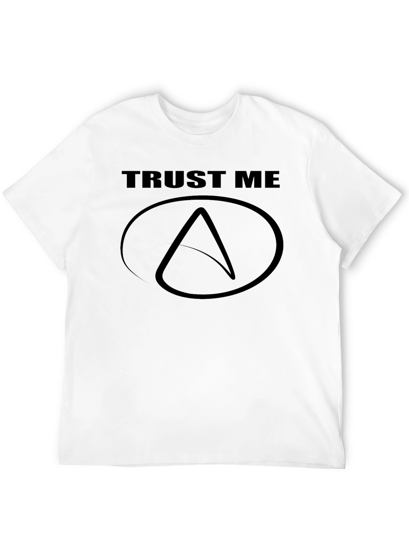 Trust Me Atheist Symbol Black T-Shirt
