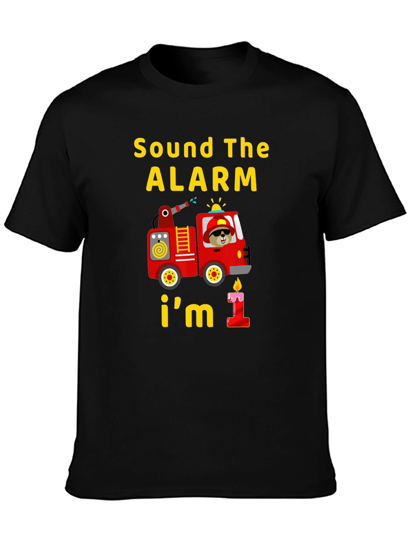Sound The Alarm 1st Birthday Fire Truck T-Shirt