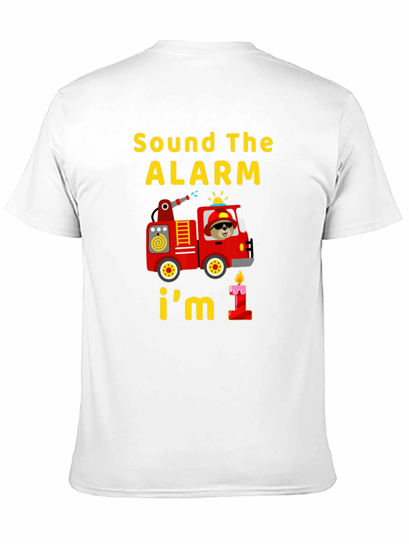 Sound The Alarm 1st Birthday Fire Truck T-Shirt