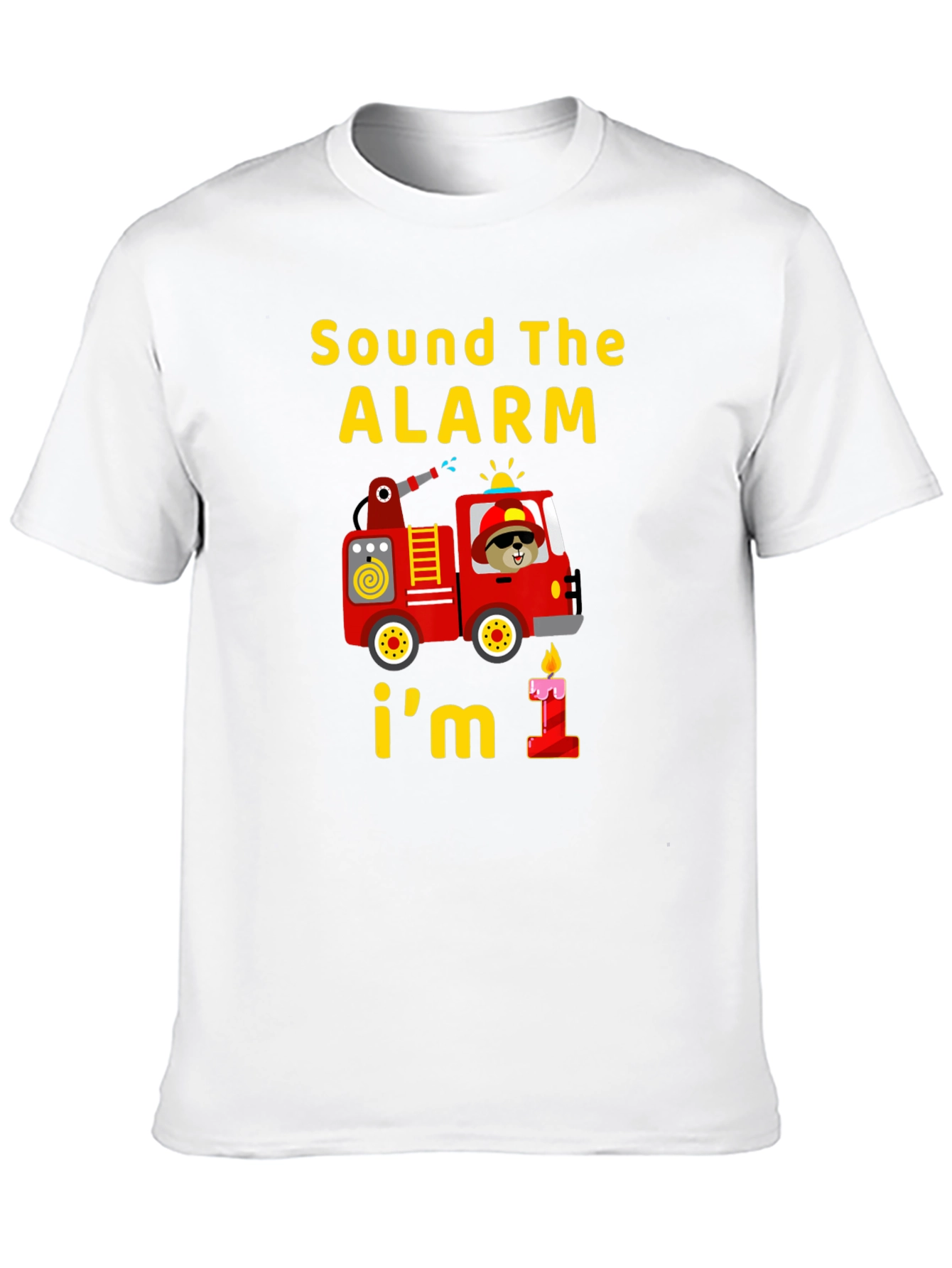 Sound The Alarm 1st Birthday Fire Truck T-Shirt