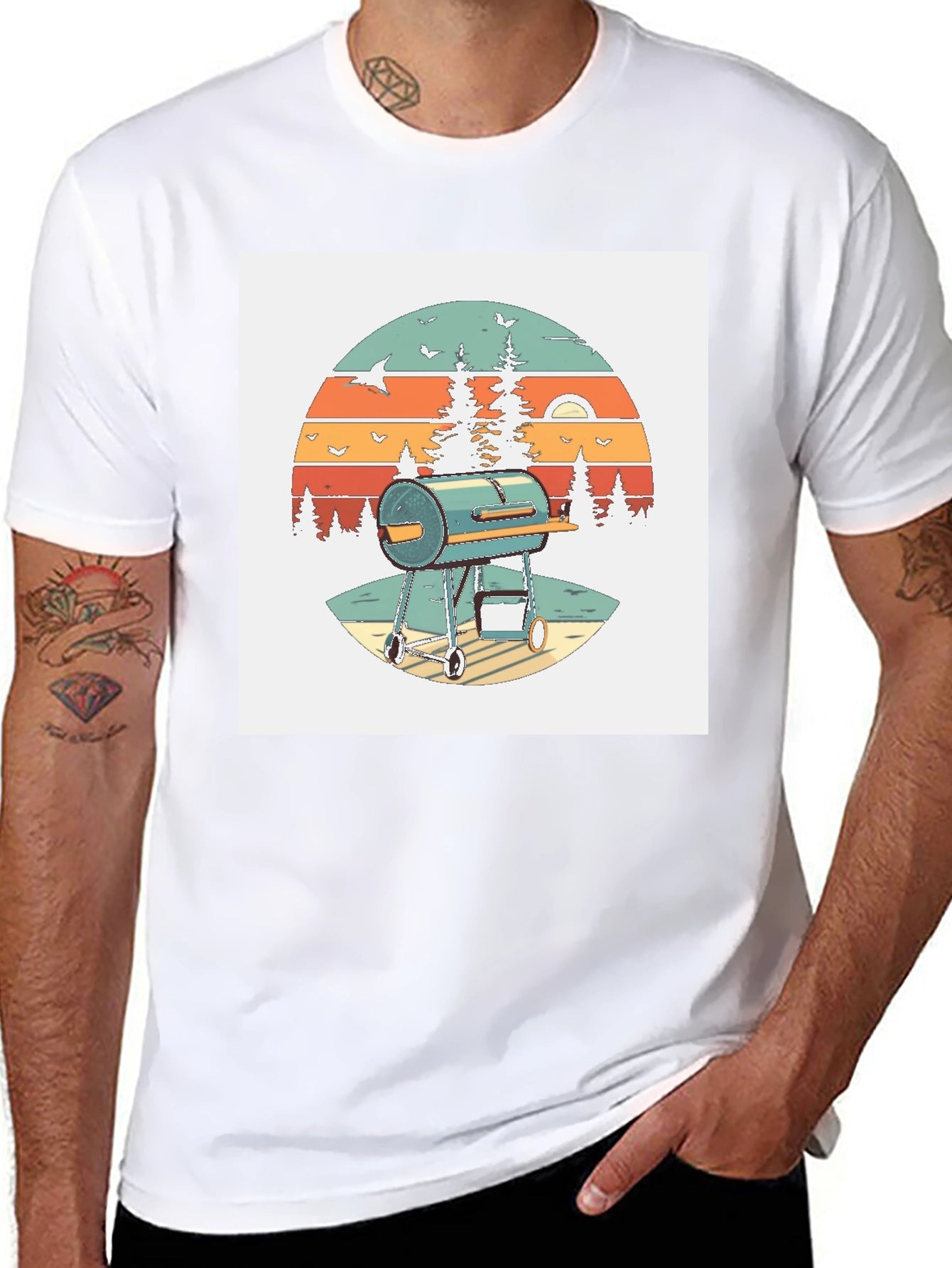 Retro BBQ Grill T-Shirt