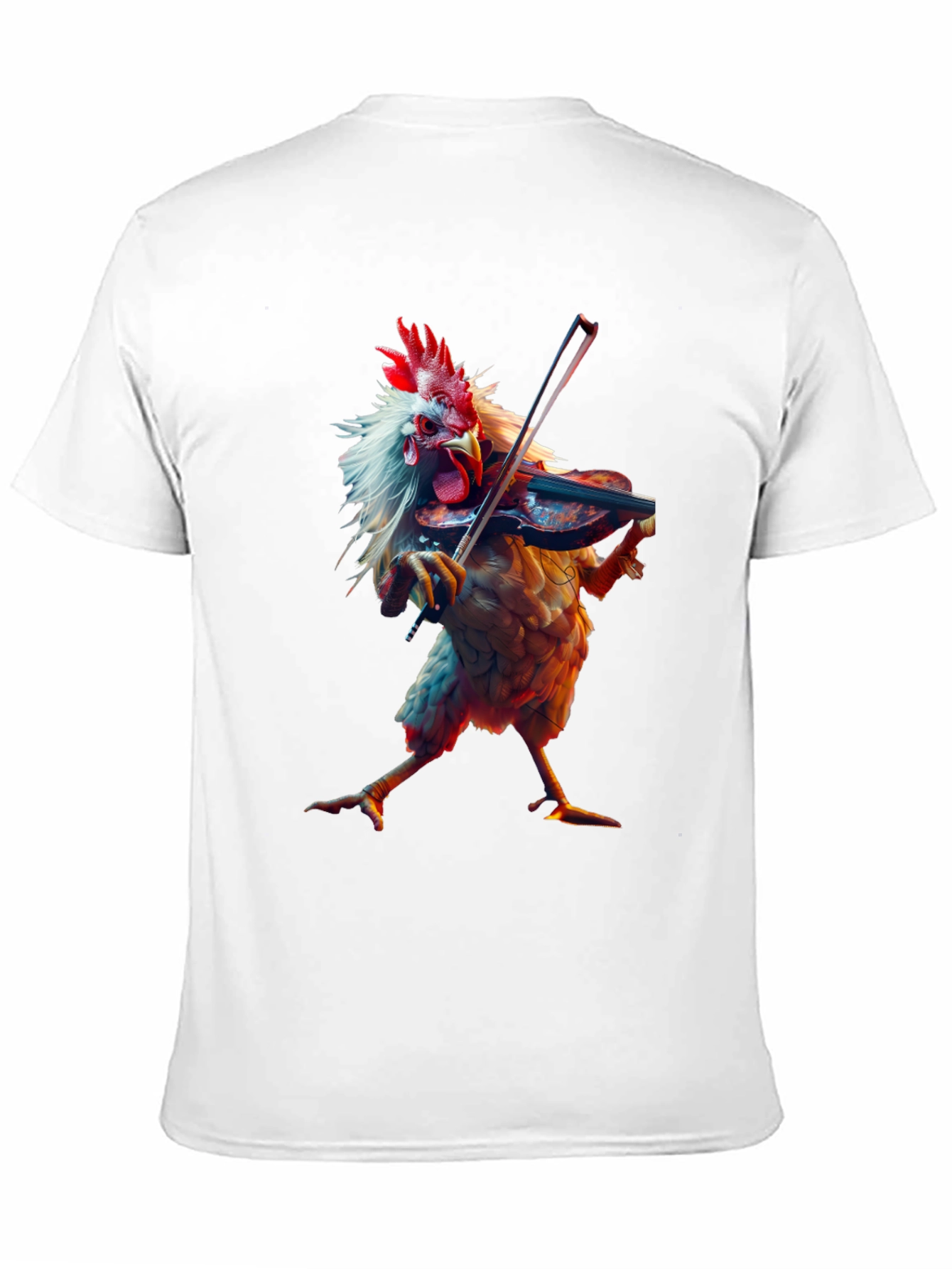 Chicken Playing Violin Graphic T-Shirt