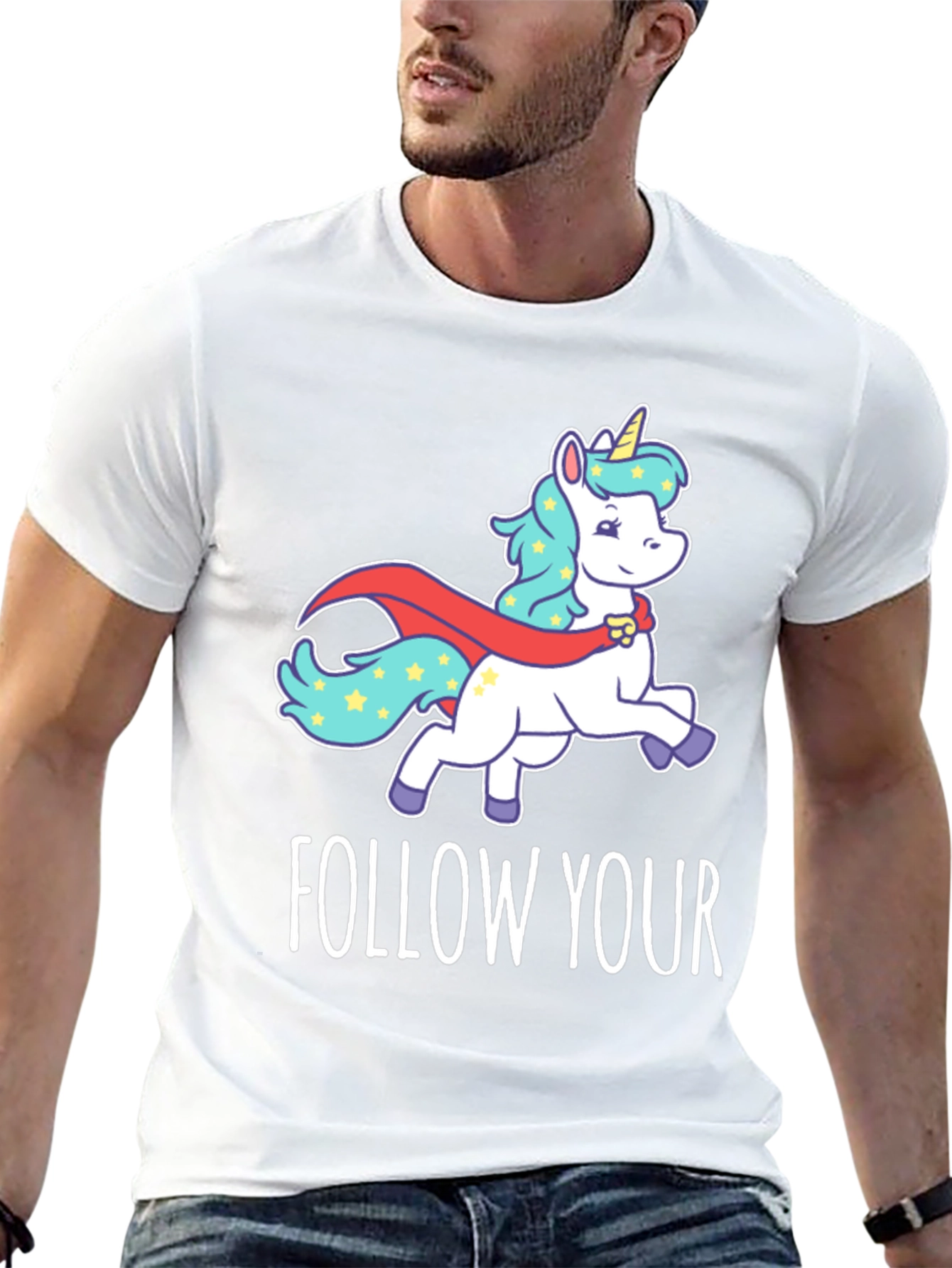 Follow Your Dreams Unicorn Graphic T-Shirt