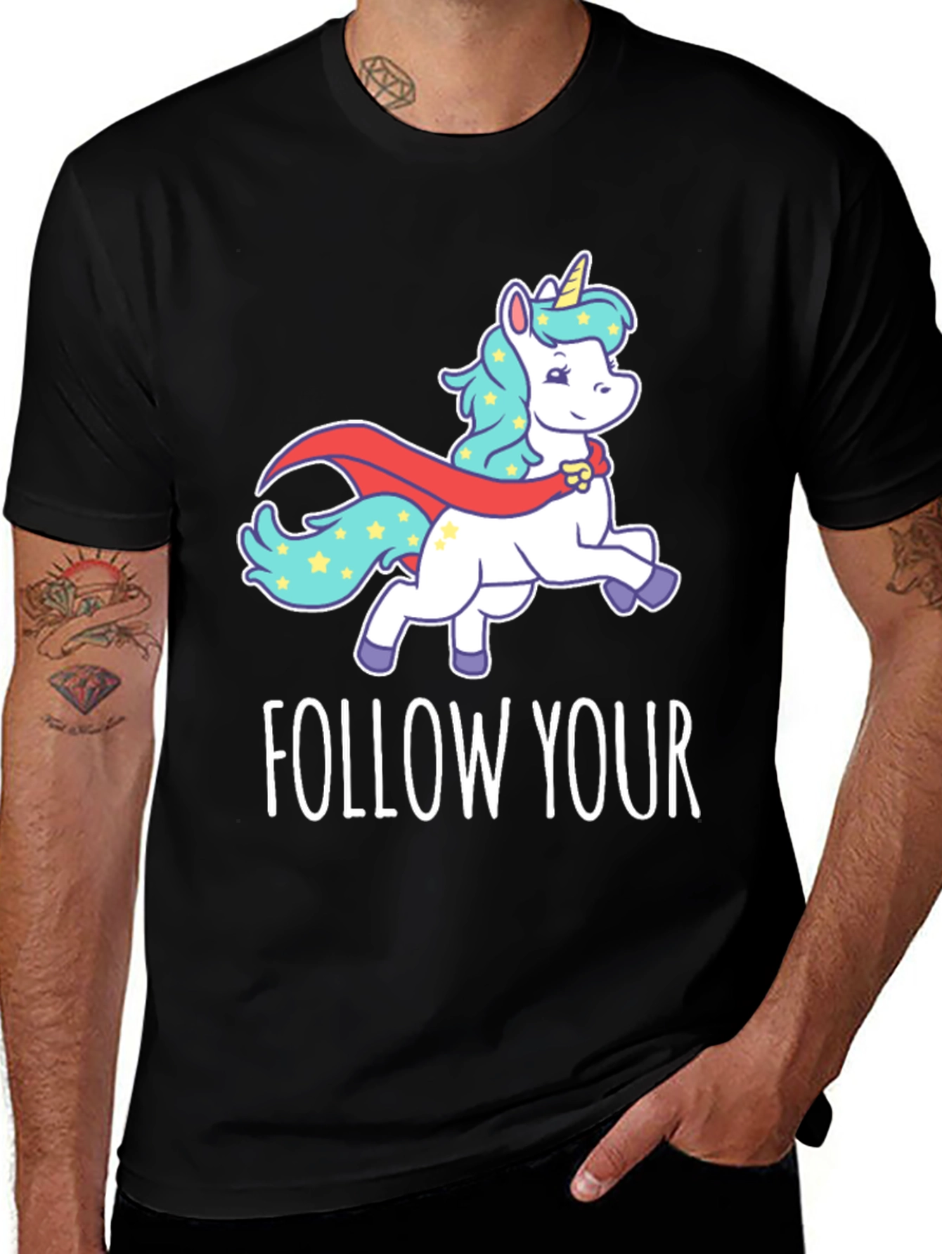 Follow Your Dreams Unicorn Graphic T-Shirt