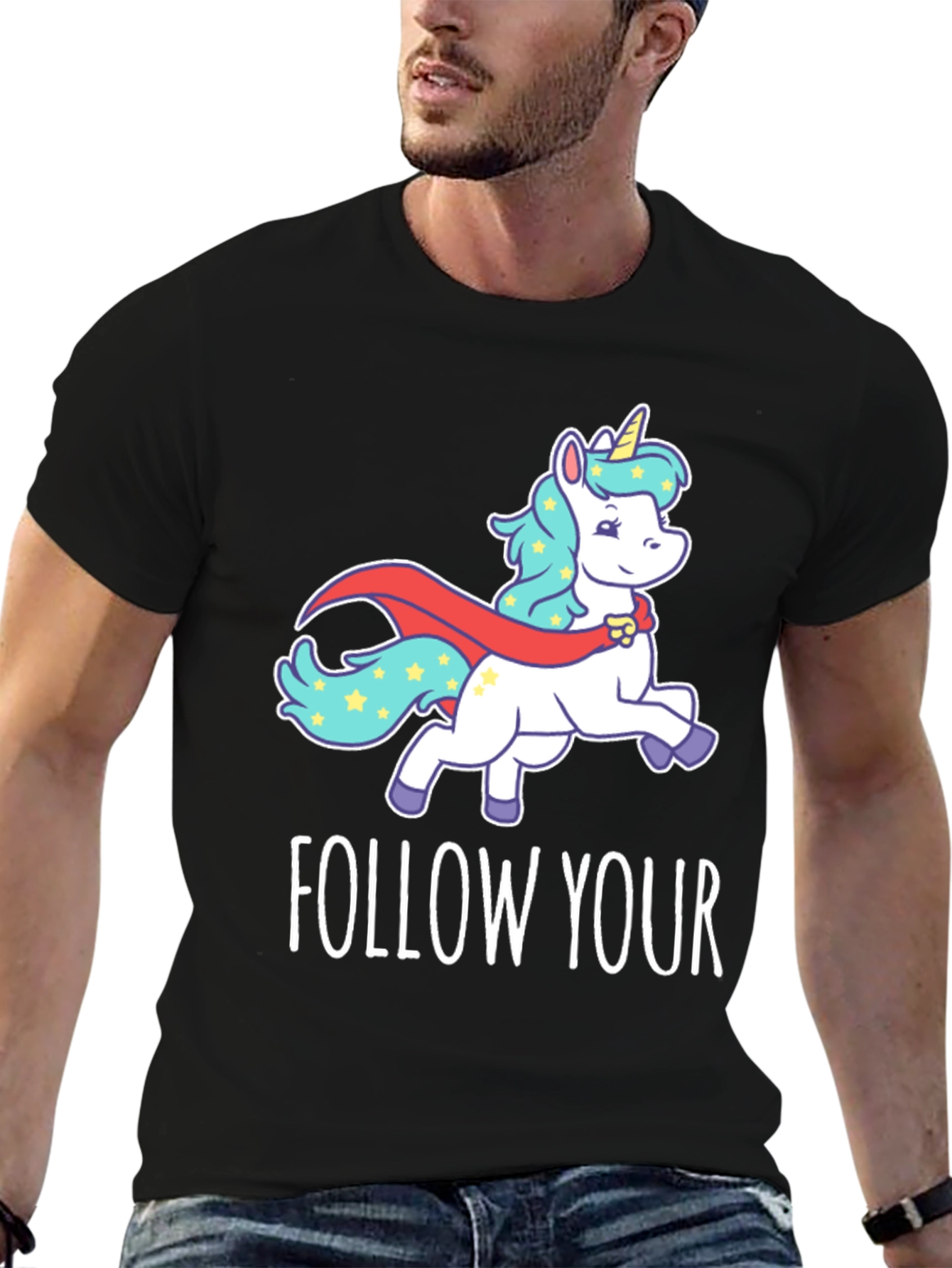 Follow Your Dreams Unicorn Graphic T-Shirt