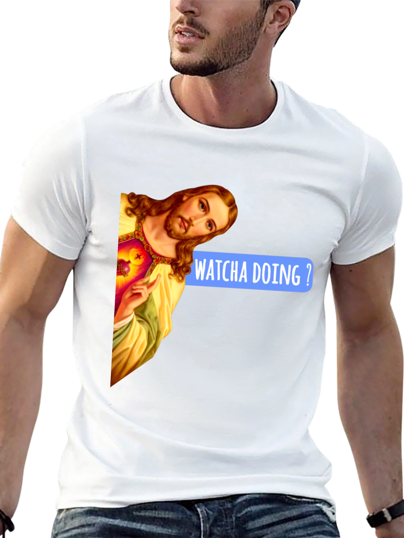 Whatcha Doing? Jesus Graphic T-Shirt