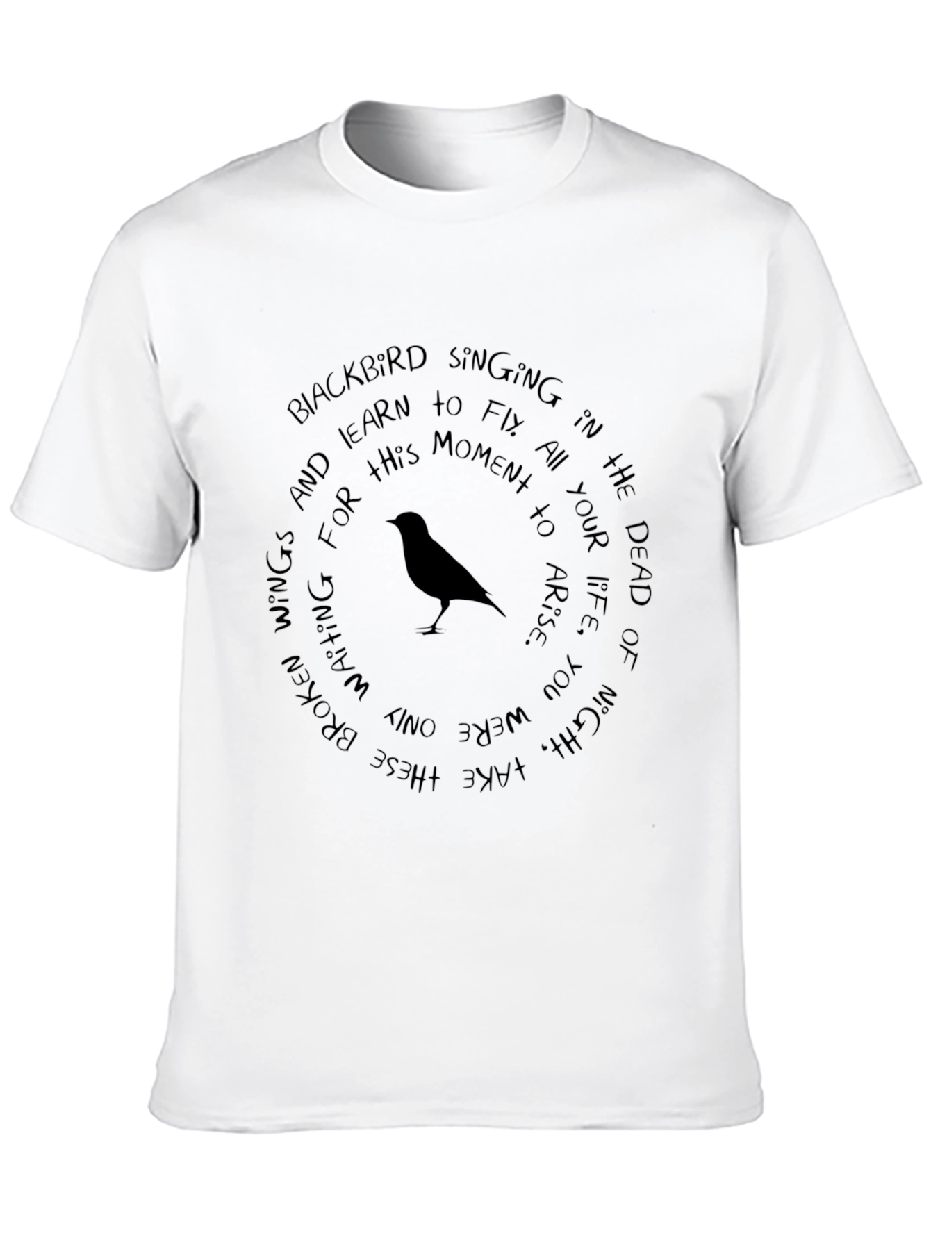 Blackbird Lyric Tee - Unisex Graphic T-Shirt