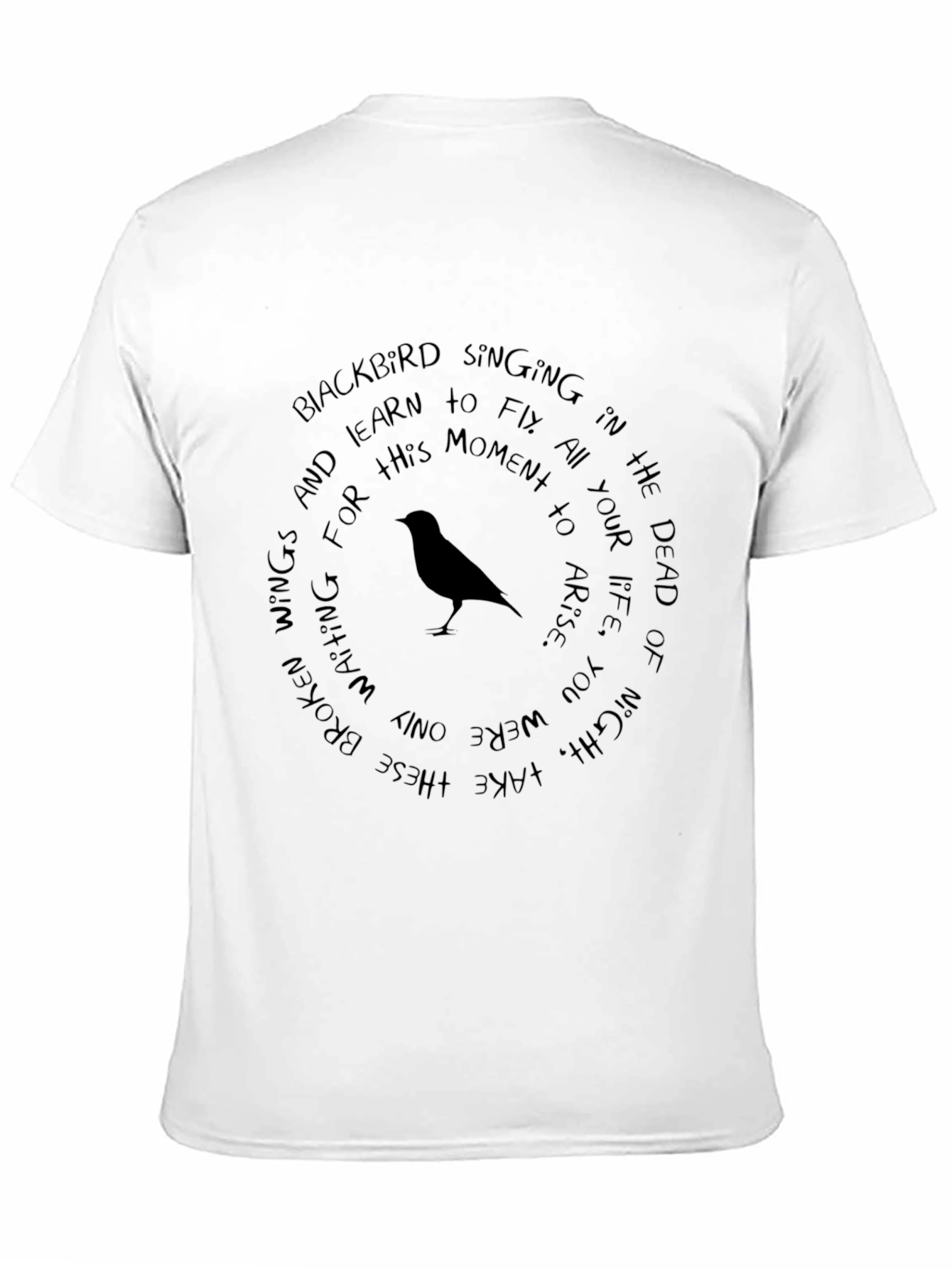Blackbird Lyric Tee - Unisex Graphic T-Shirt