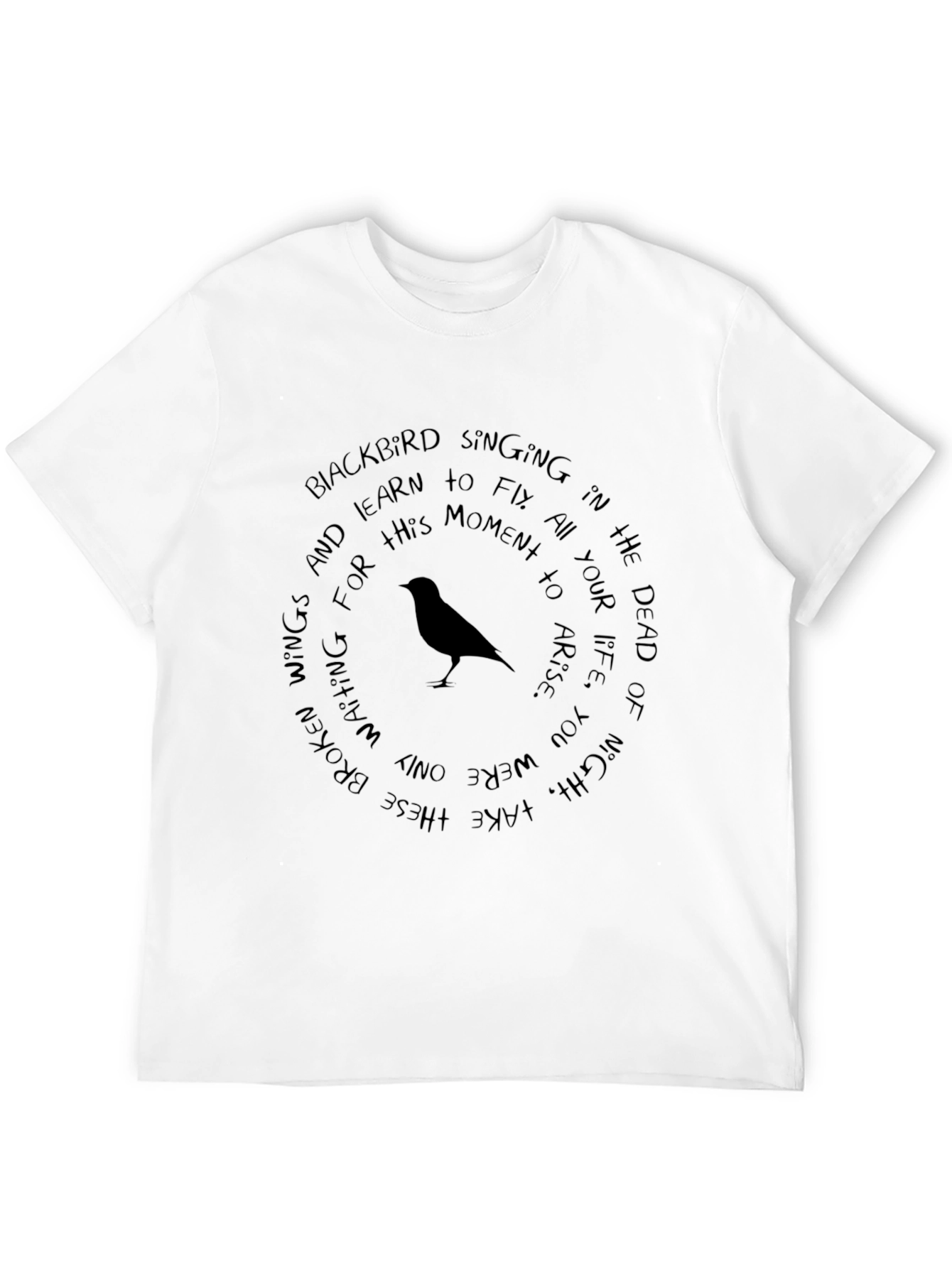 Blackbird Lyric Tee - Unisex Graphic T-Shirt
