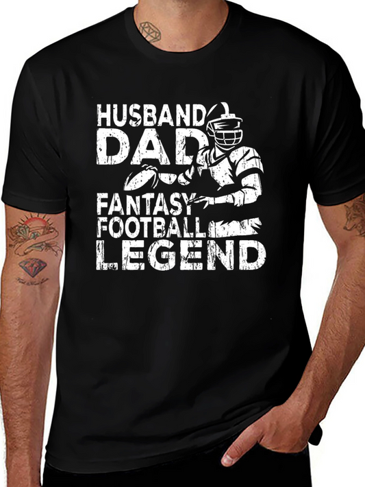 Husband Dad Fantasy Football Legend Graphic Tee