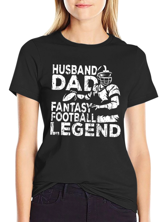 Husband Dad Fantasy Football Legend Graphic Tee