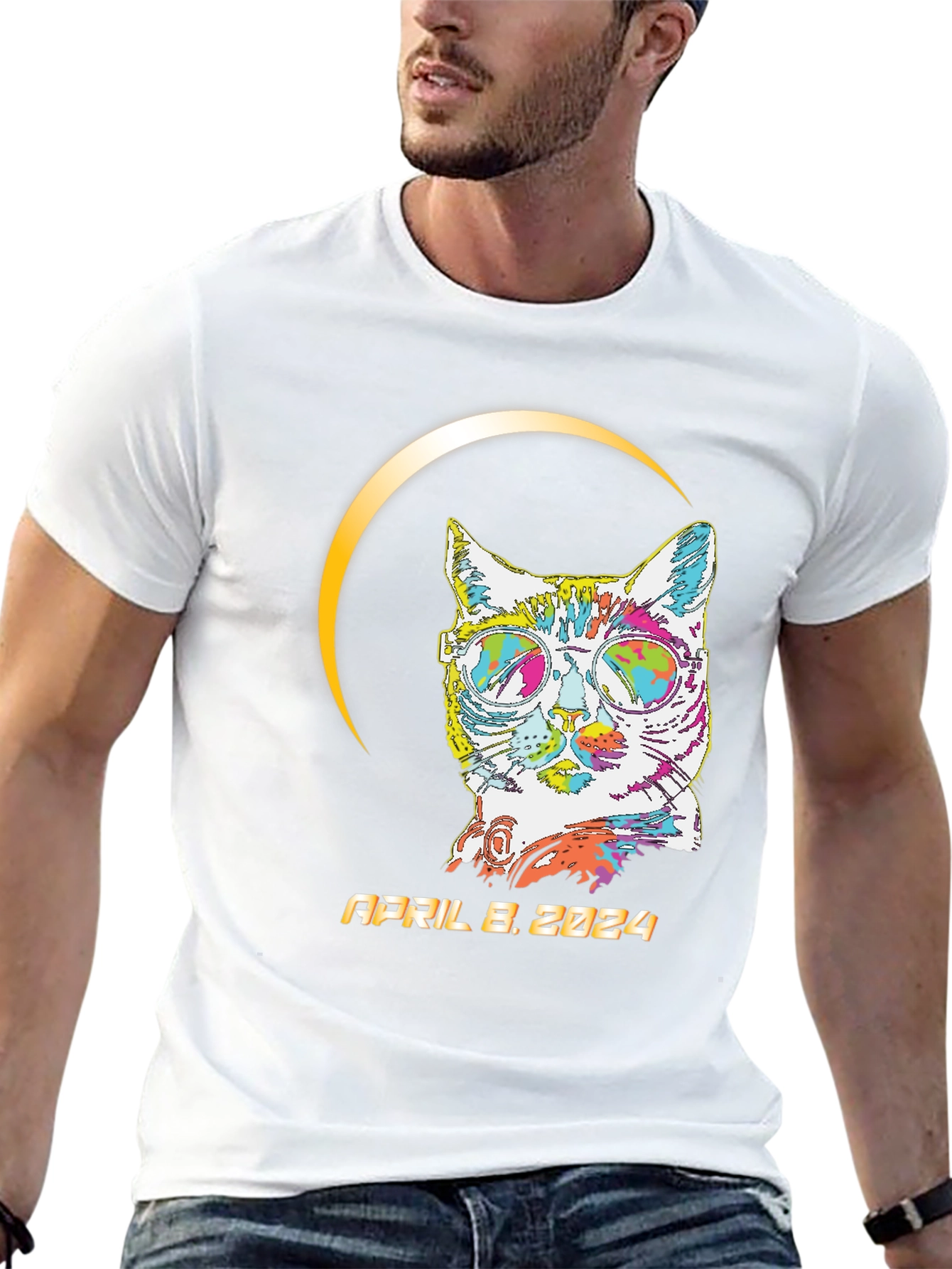 Eclipse Cat April 8 2024 T-Shirt