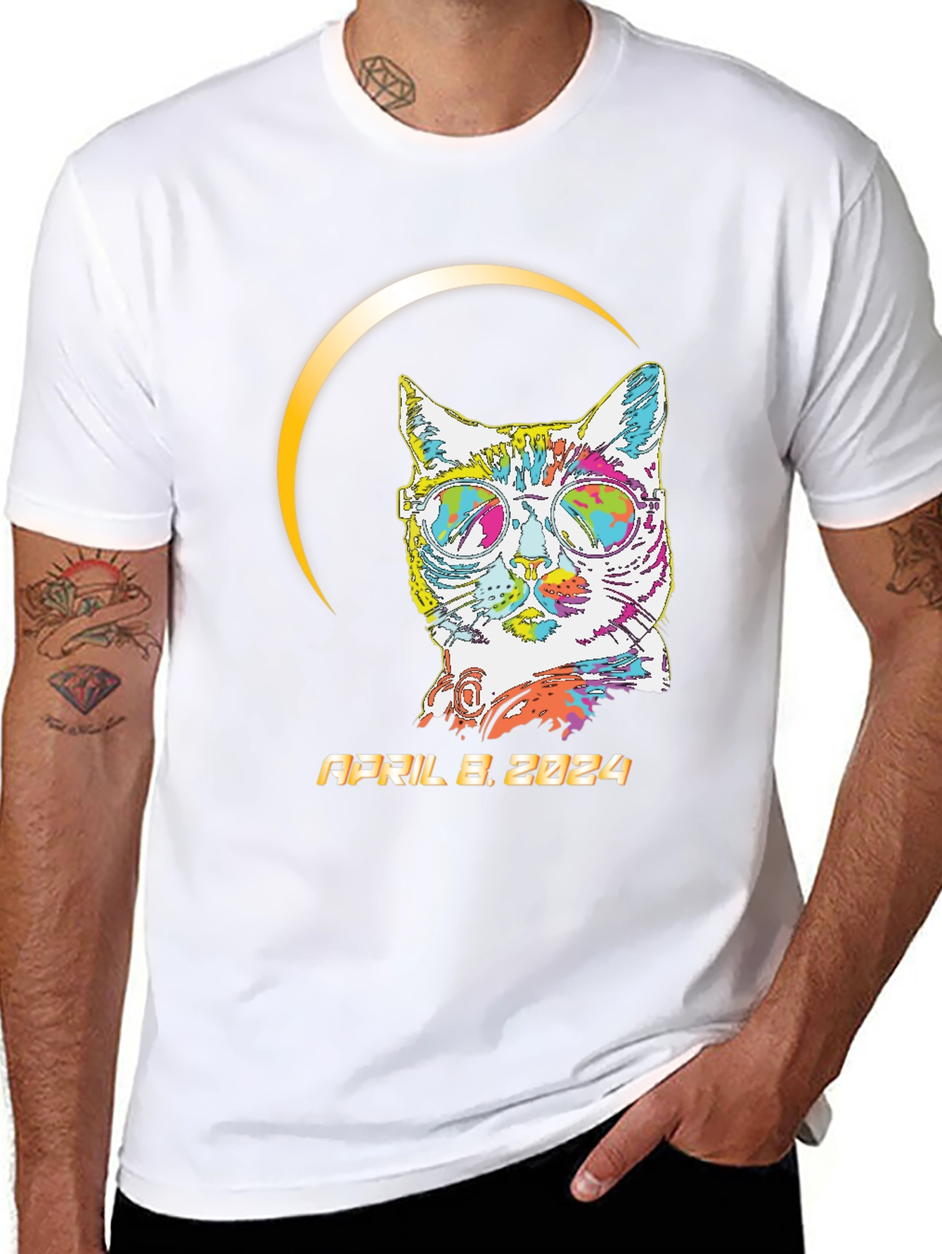 Eclipse Cat April 8 2024 T-Shirt