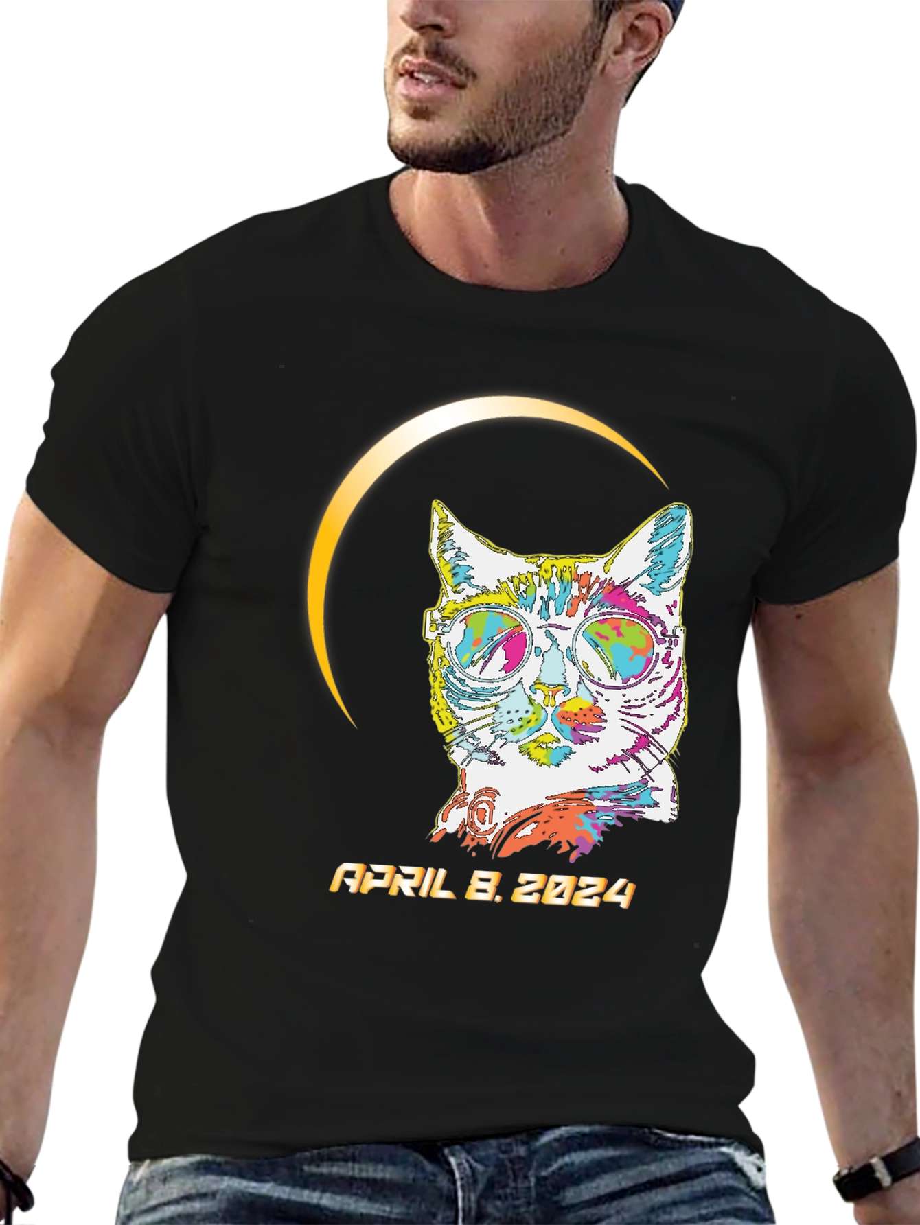 Eclipse Cat April 8 2024 T-Shirt