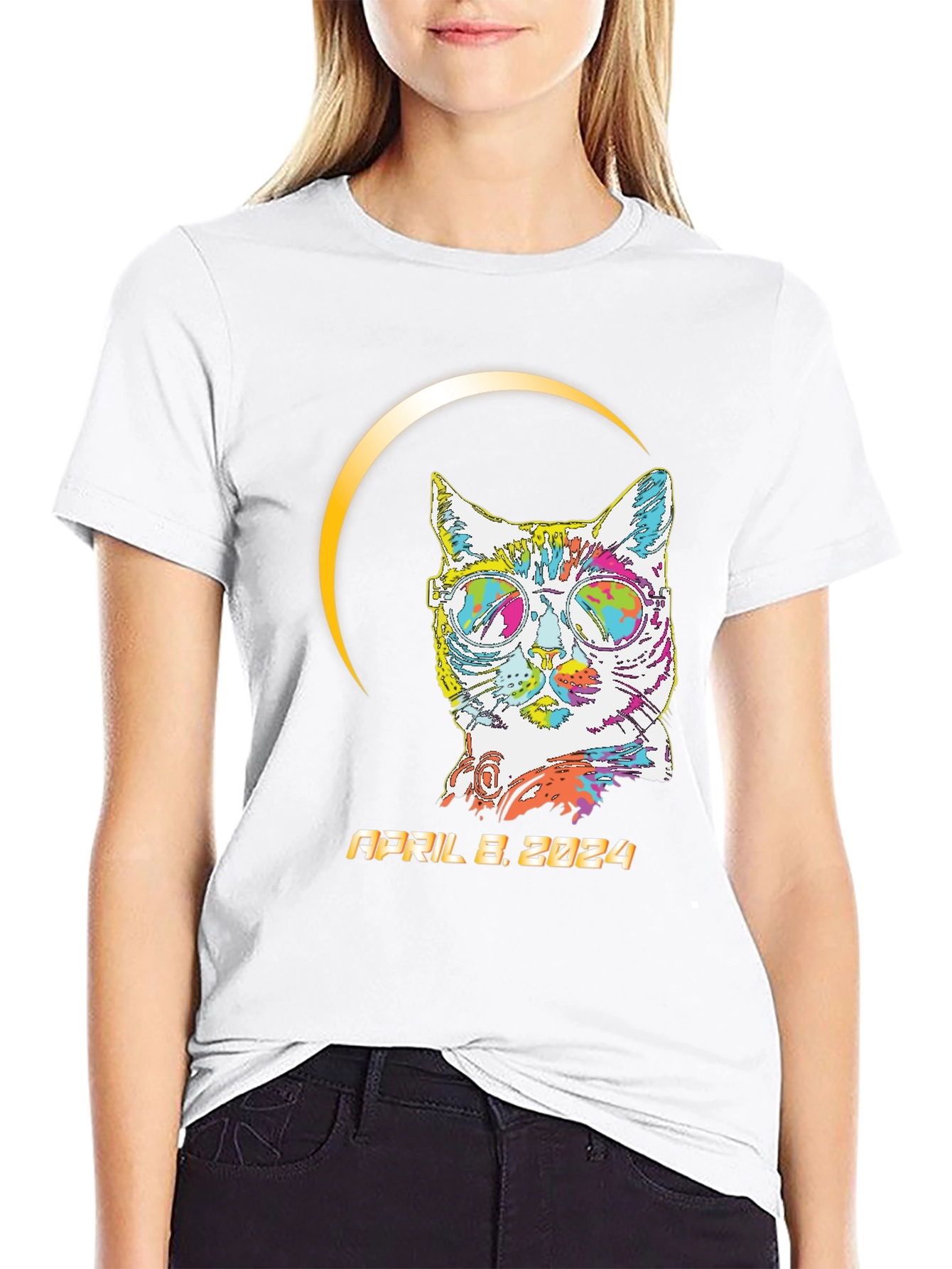 Eclipse Cat April 8 2024 T-Shirt