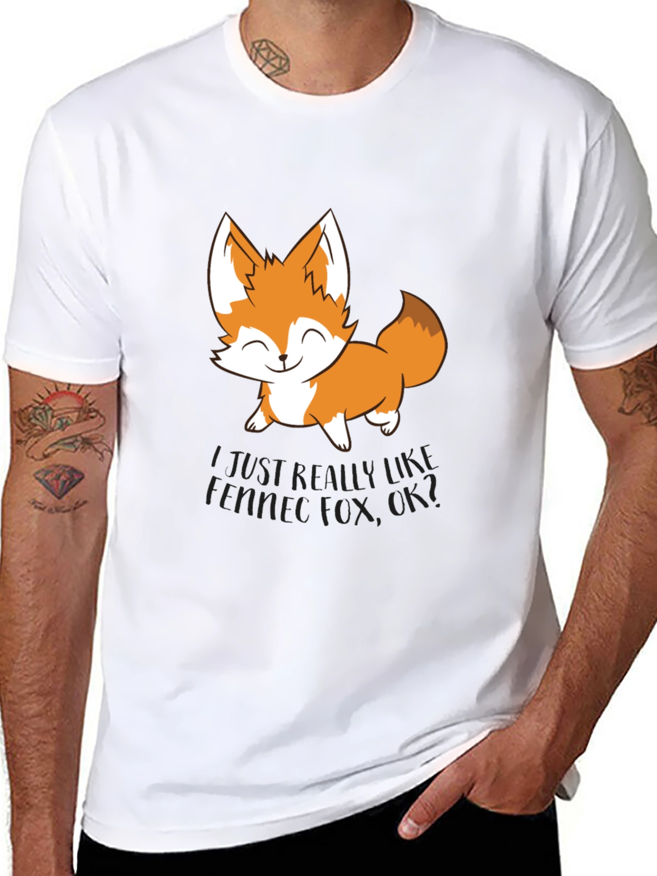 Cute Fox Graphic T-Shirt - Unisex Black Tee