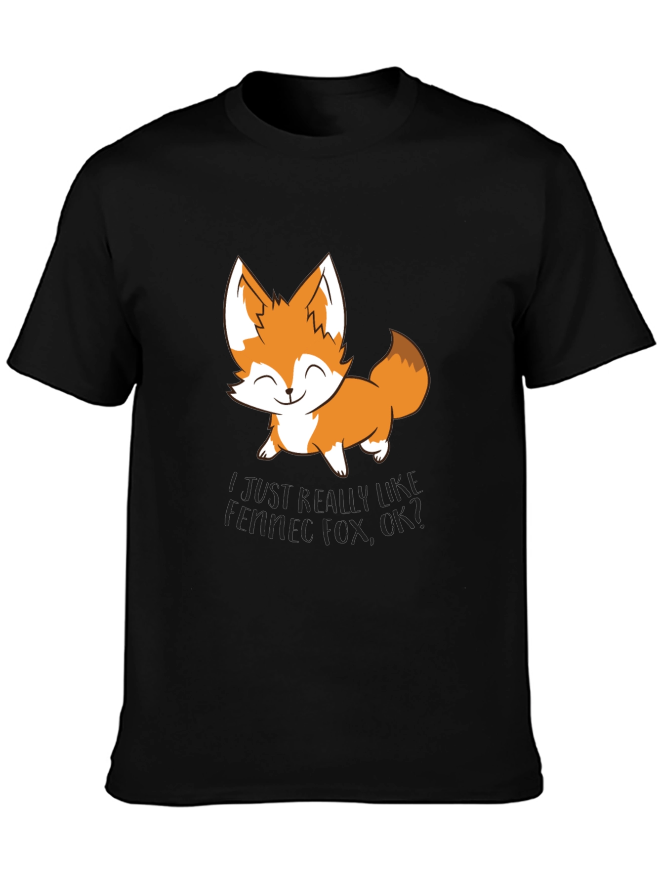 Cute Fox Graphic T-Shirt - Unisex Black Tee