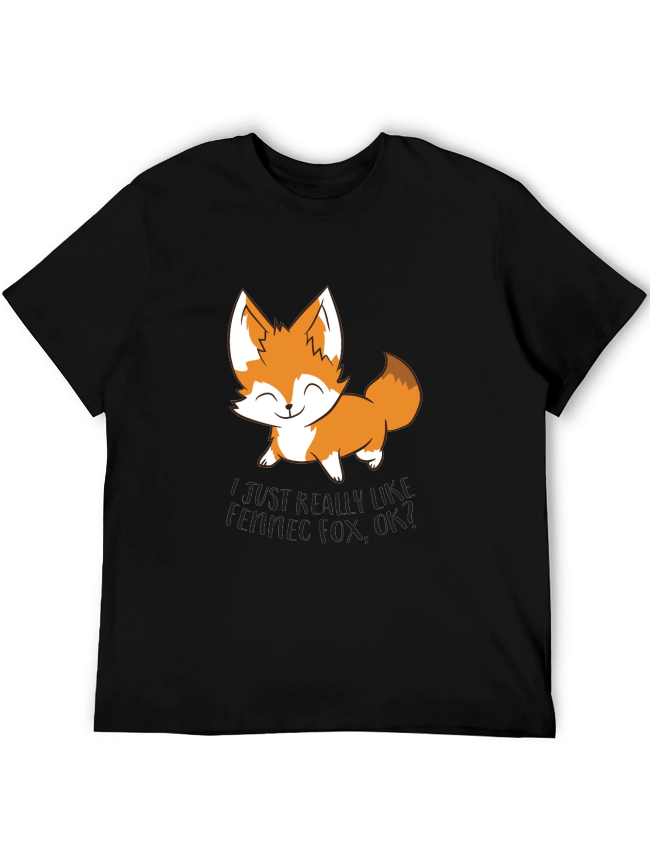 Cute Fox Graphic T-Shirt - Unisex Black Tee