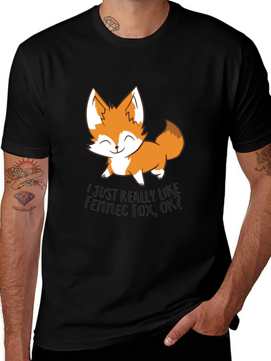 Cute Fox Graphic T-Shirt - Unisex Black Tee