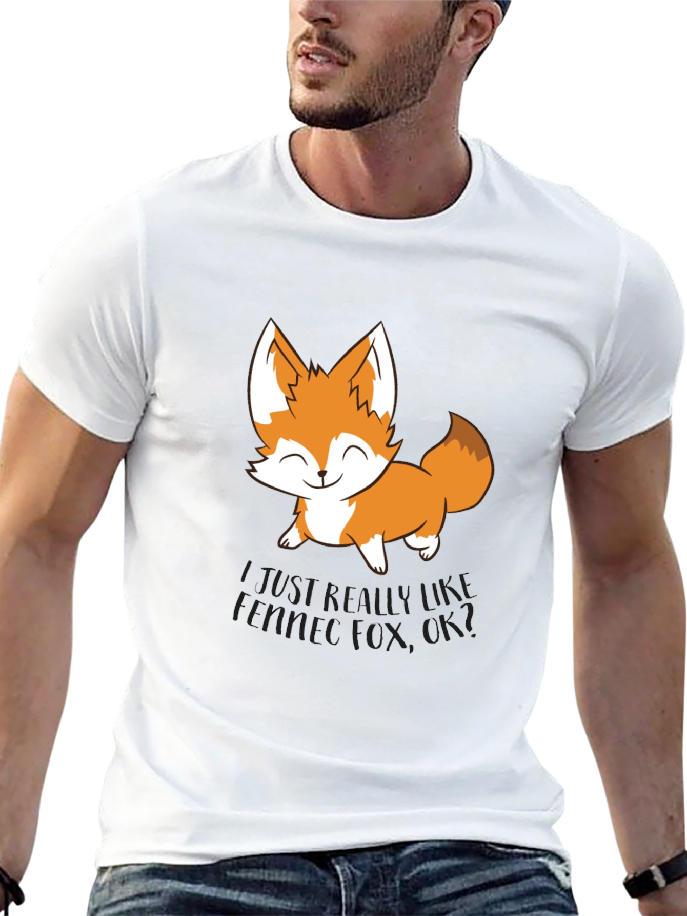 Cute Fox Graphic T-Shirt - Unisex Black Tee