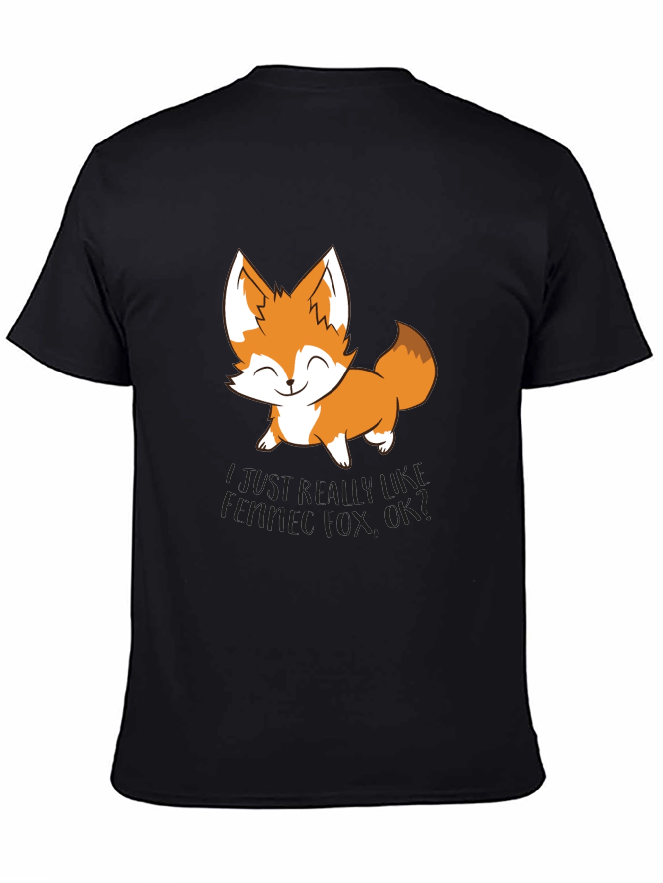 Cute Fox Graphic T-Shirt - Unisex Black Tee