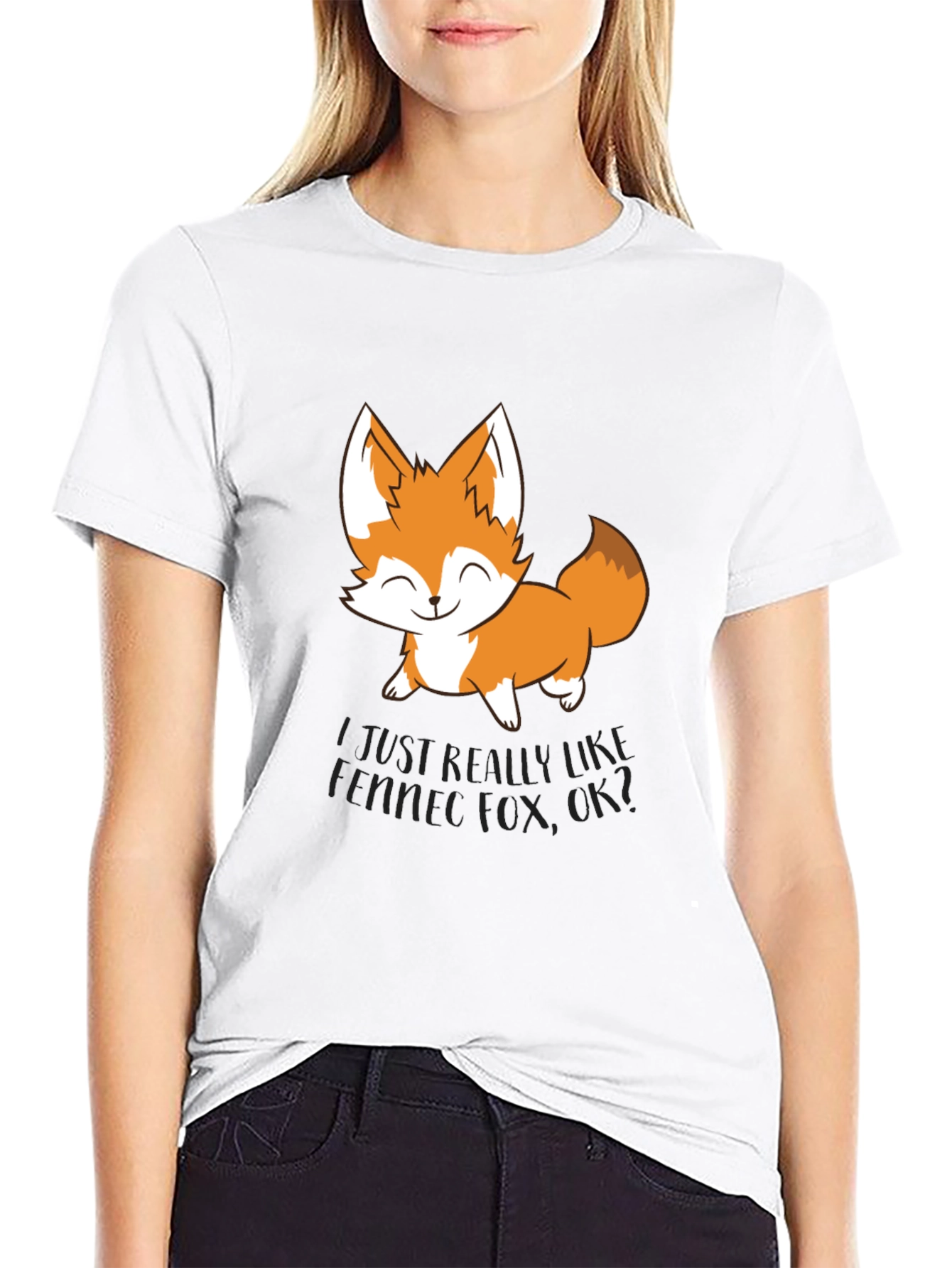 Cute Fox Graphic T-Shirt - Unisex Black Tee