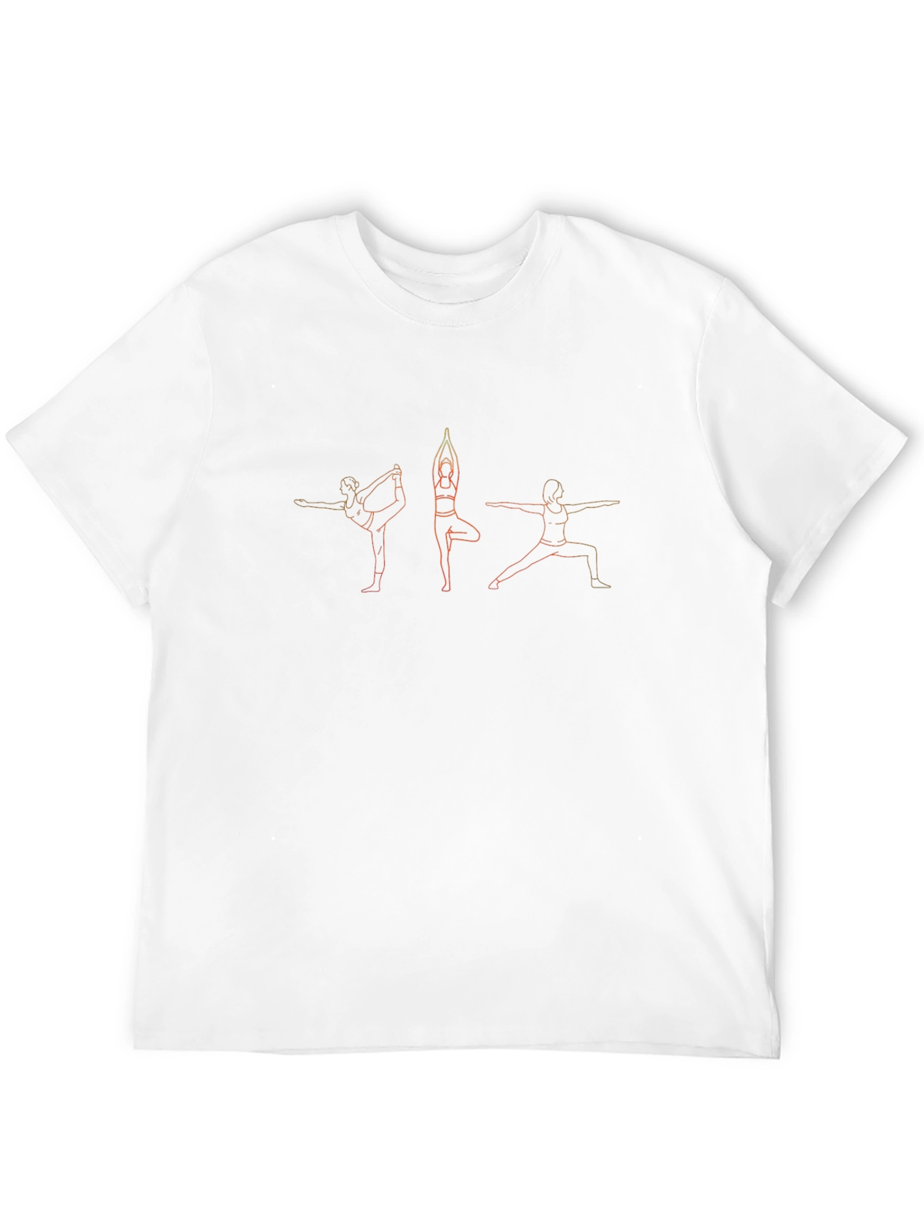 Yoga Pose Graphic Tee - Black Cotton T-Shirt