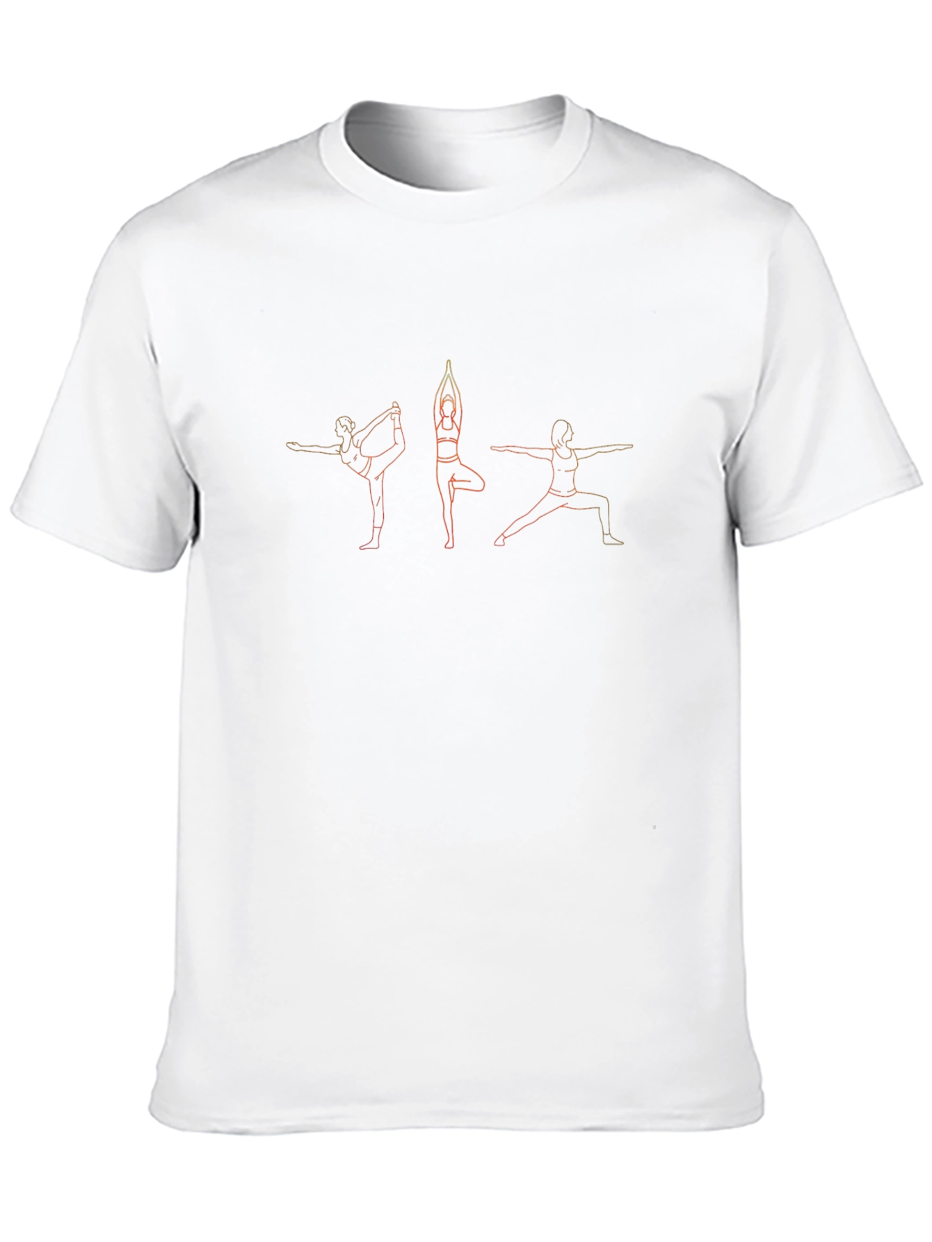 Yoga Pose Graphic Tee - Black Cotton T-Shirt