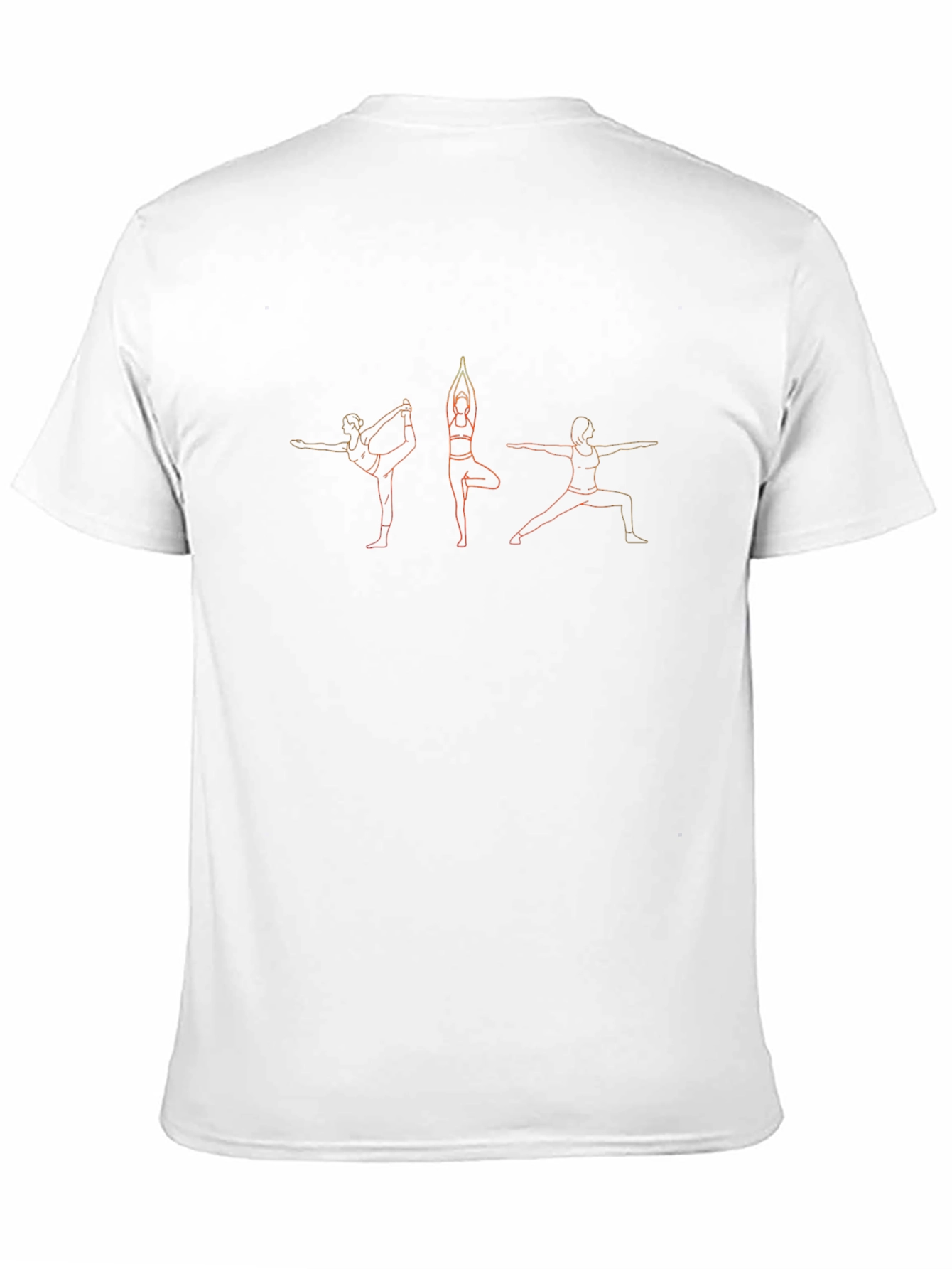 Yoga Pose Graphic Tee - Black Cotton T-Shirt