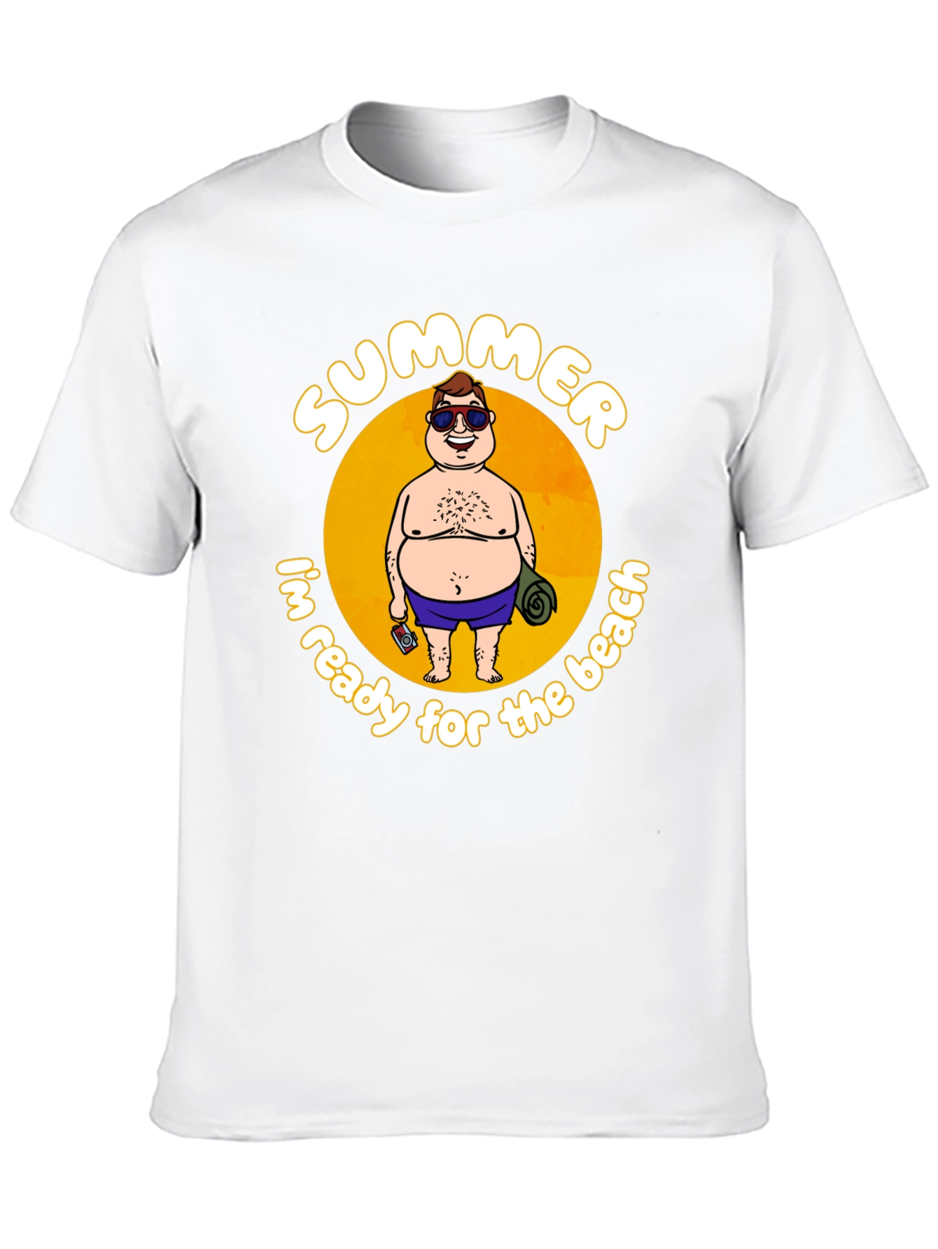 Summer Beach Ready Graphic T-Shirt - Black