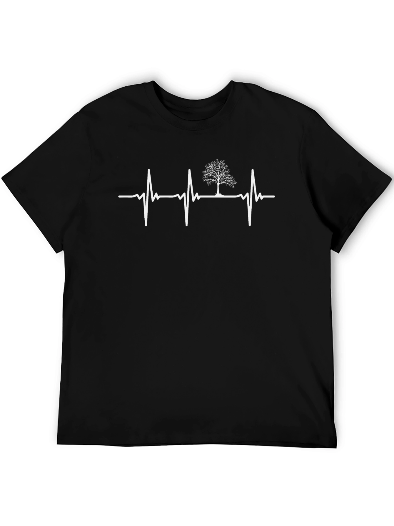 Tree Heartbeat Graphic Tee - Black