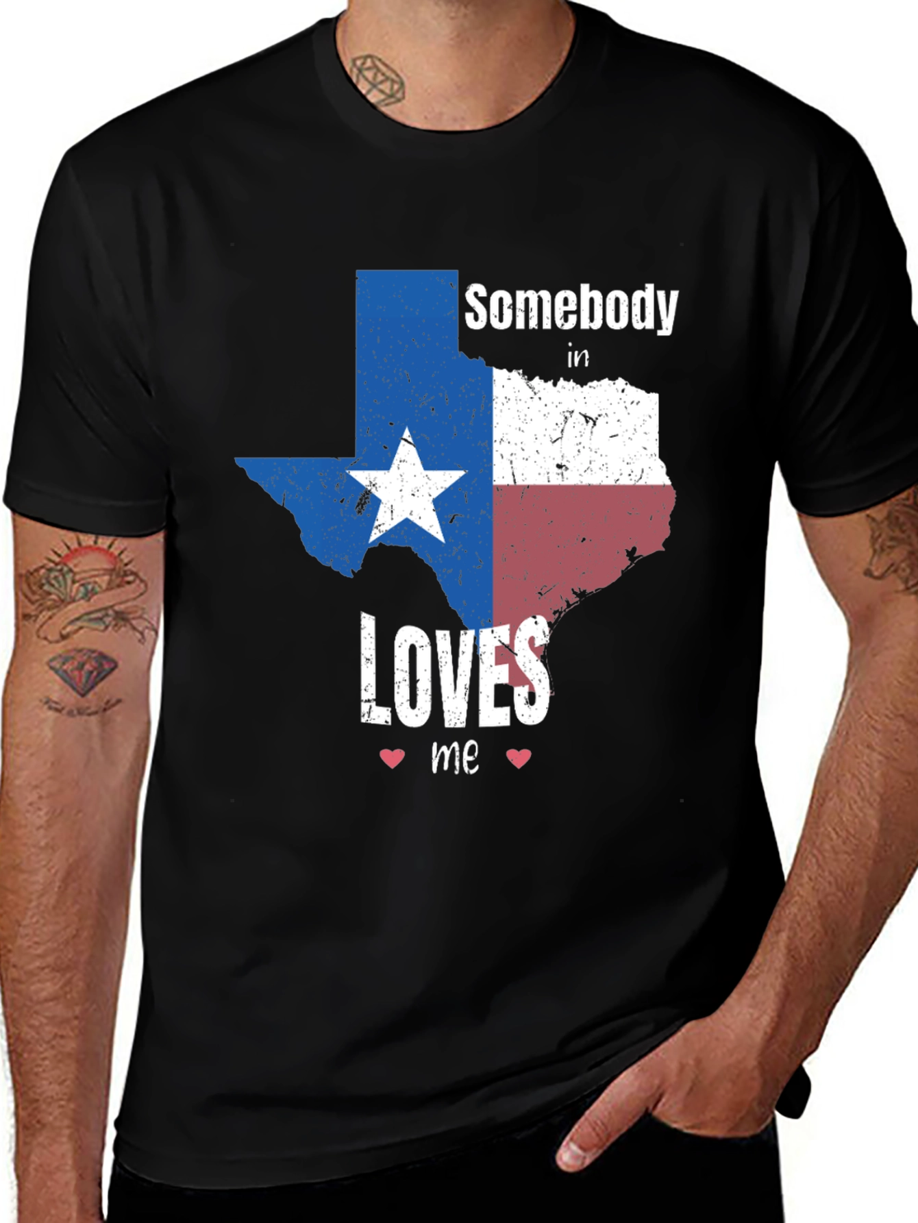 Texas Pride Graphic Tee - Somebody Loves Me Shirt