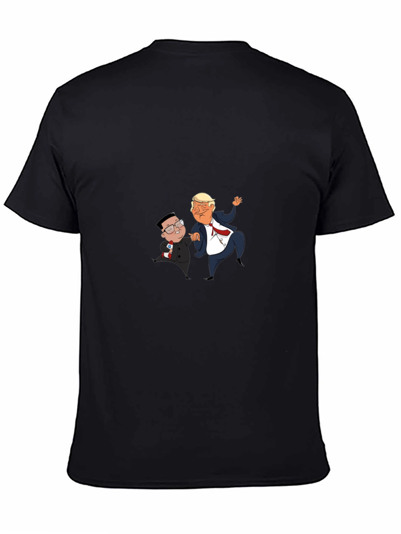 Political Cartoon Graphic Tee - Black T-Shirt